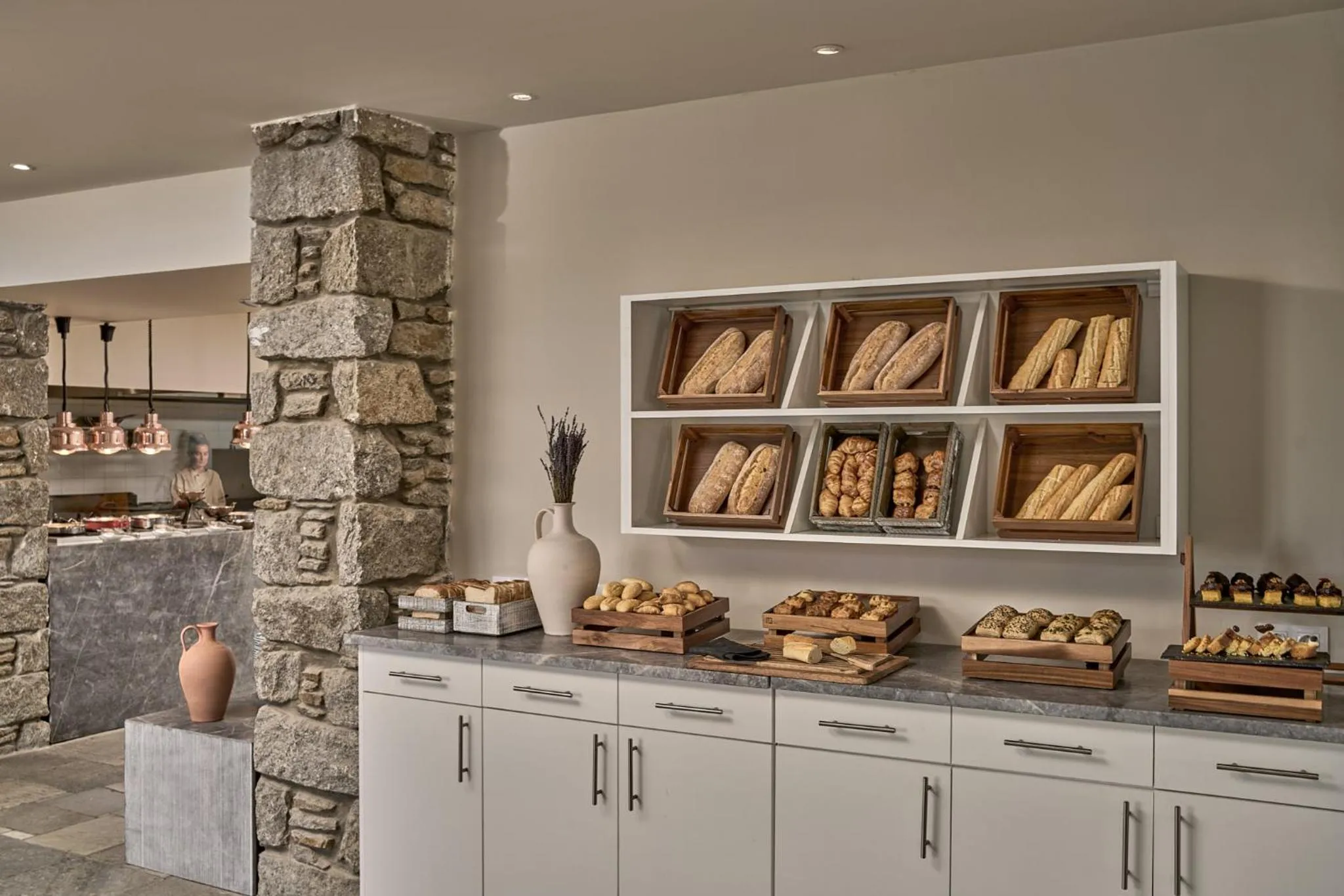 Buffet breakfast in Mykonos Theoxenia, a Member of Design Hotels