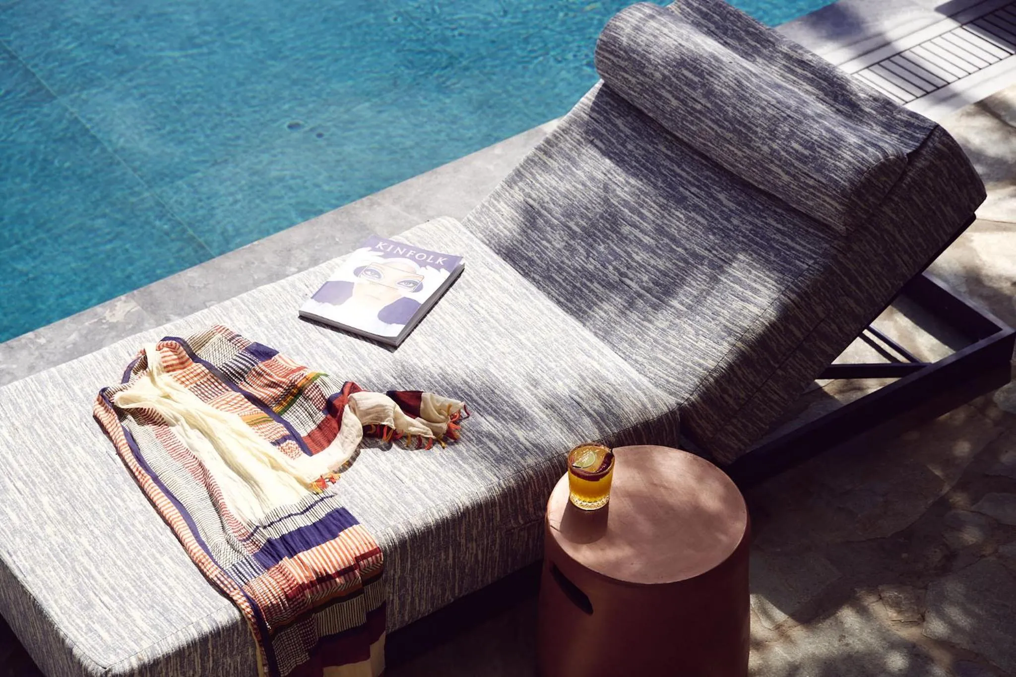 sunbed in Mykonos Theoxenia, a Member of Design Hotels