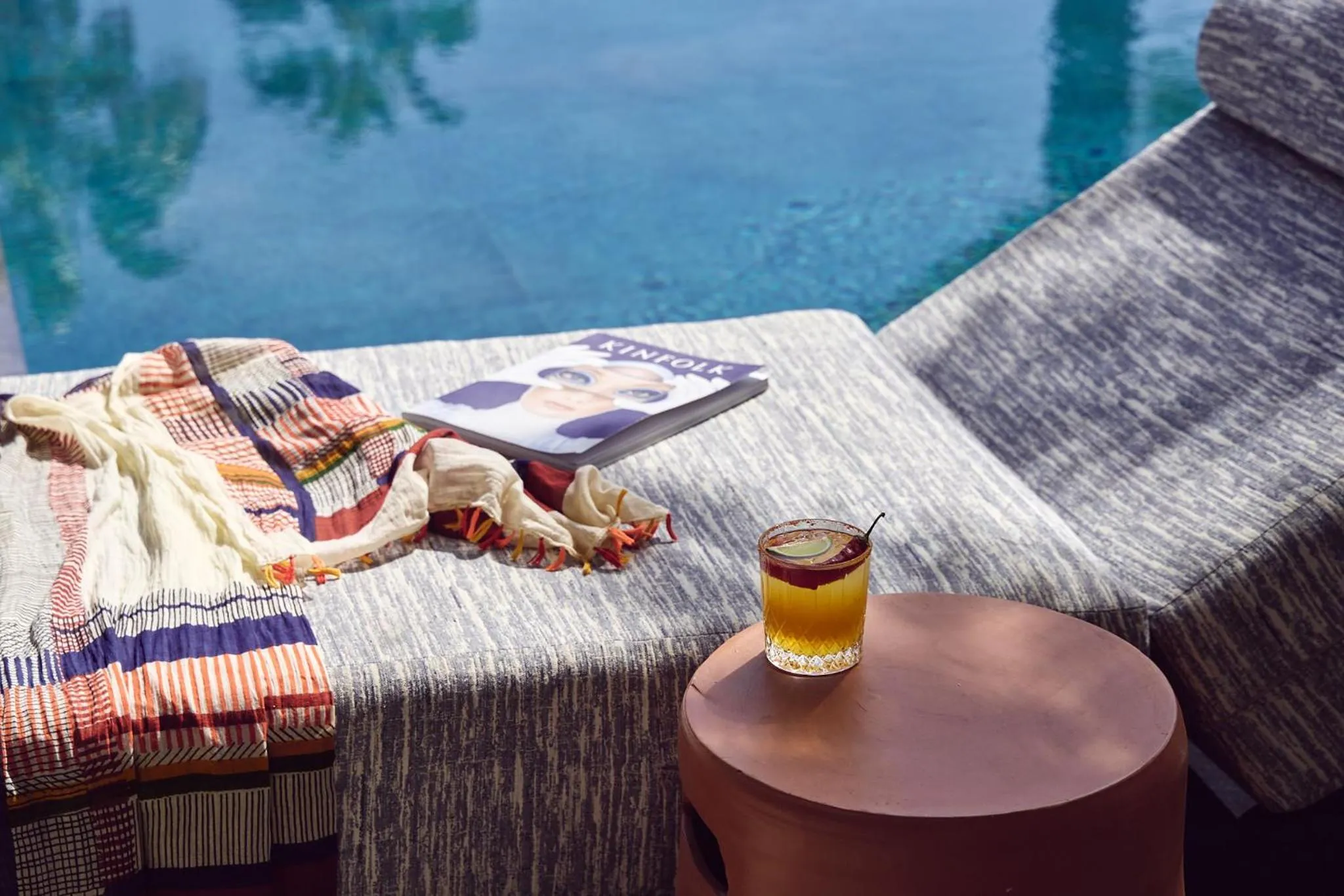 sunbed in Mykonos Theoxenia, a Member of Design Hotels