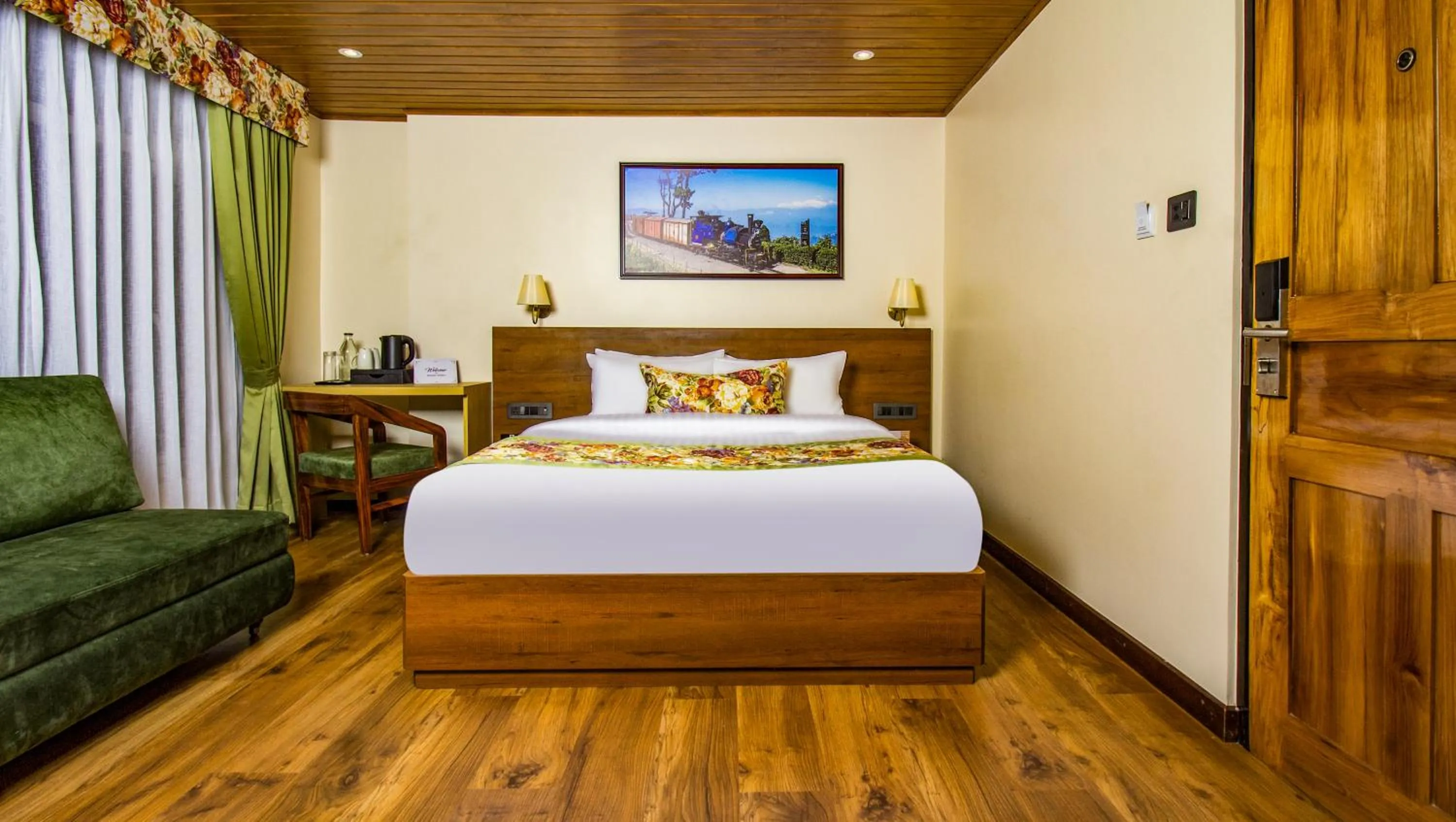 Bed in Mount Lungta Boutique Hotel & Spa