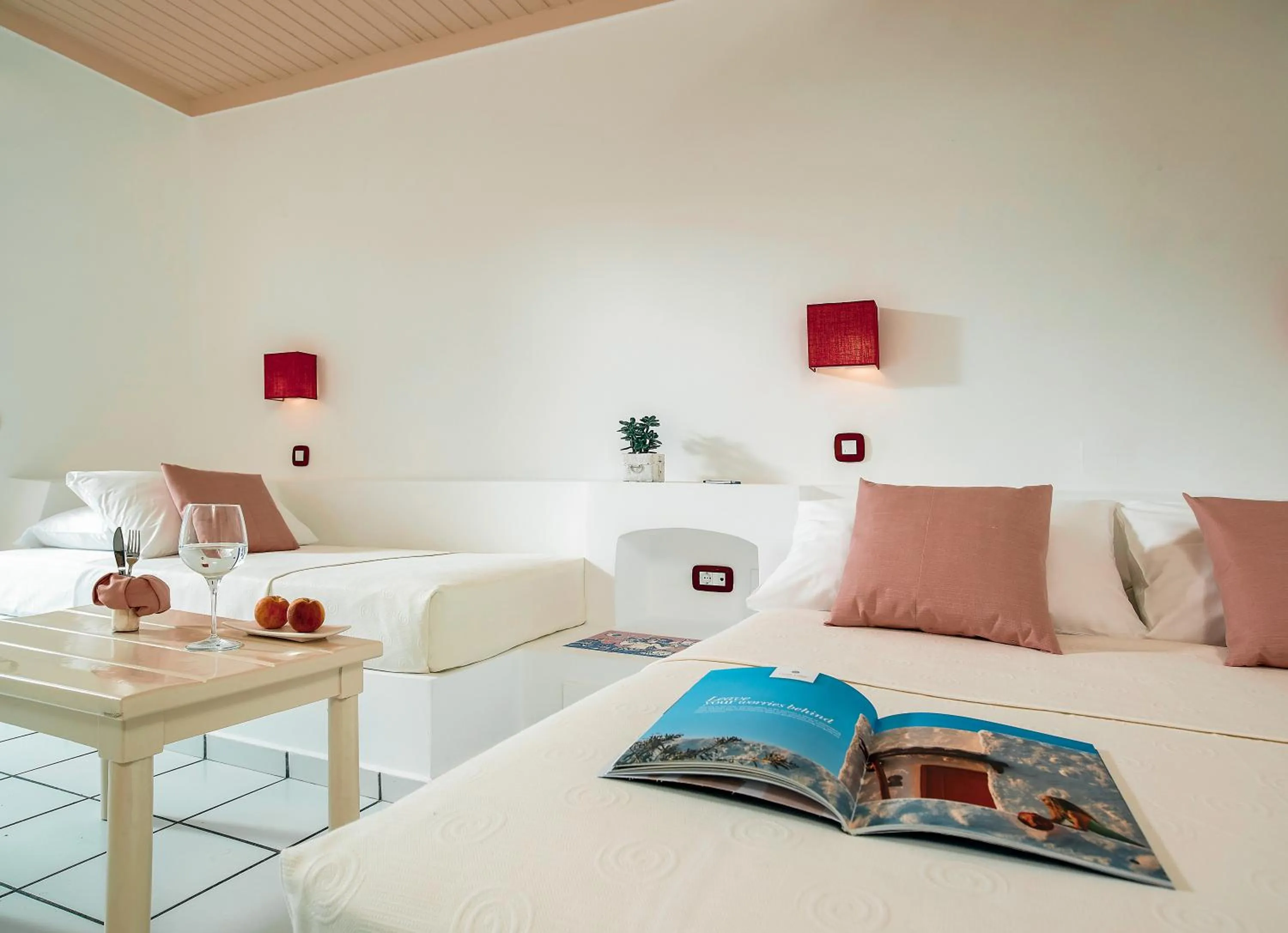 Photo of the whole room, Bed in Canvas by Mitsis Cretan Village