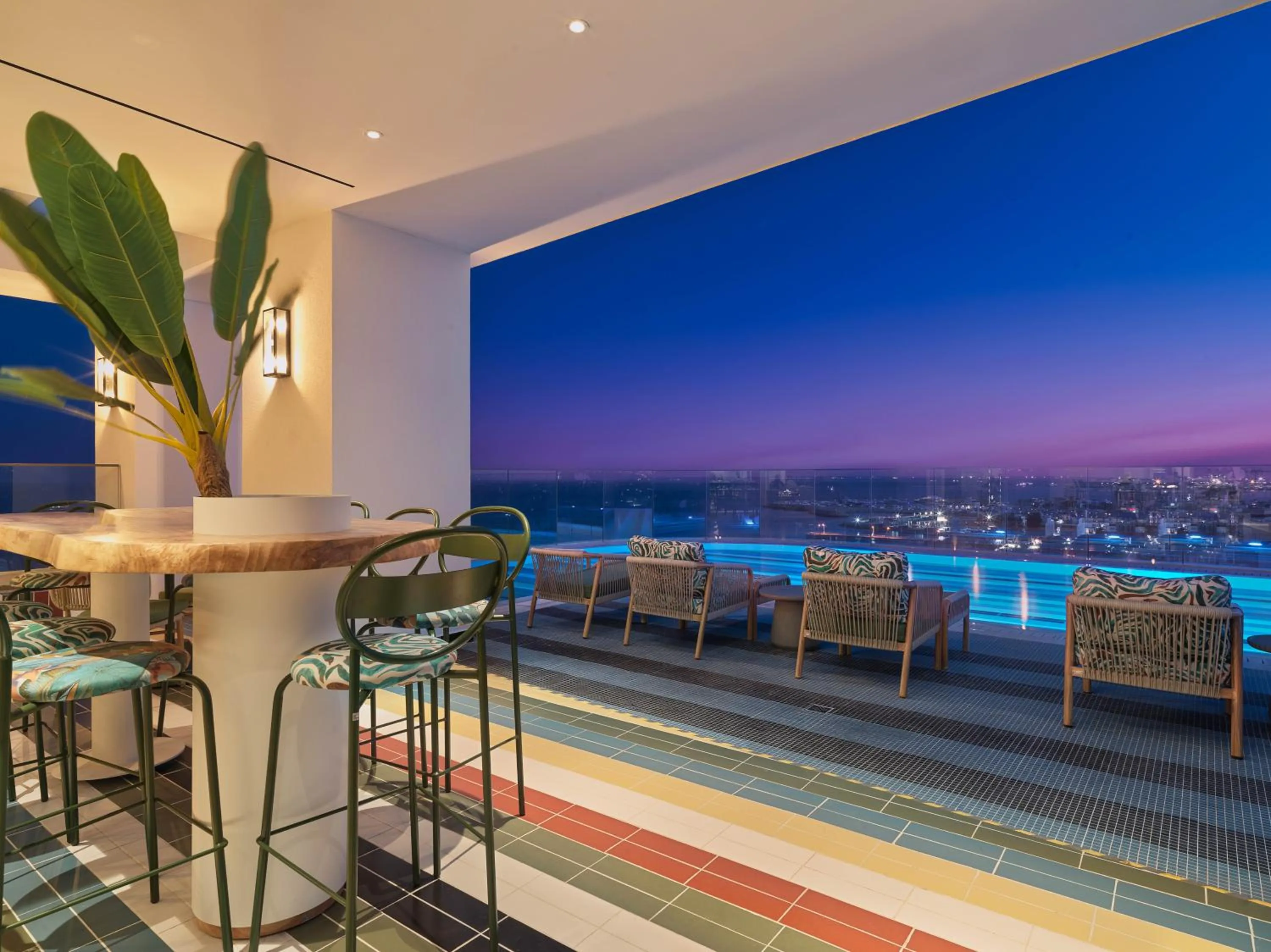 Pool view in NYX Hotel Limassol