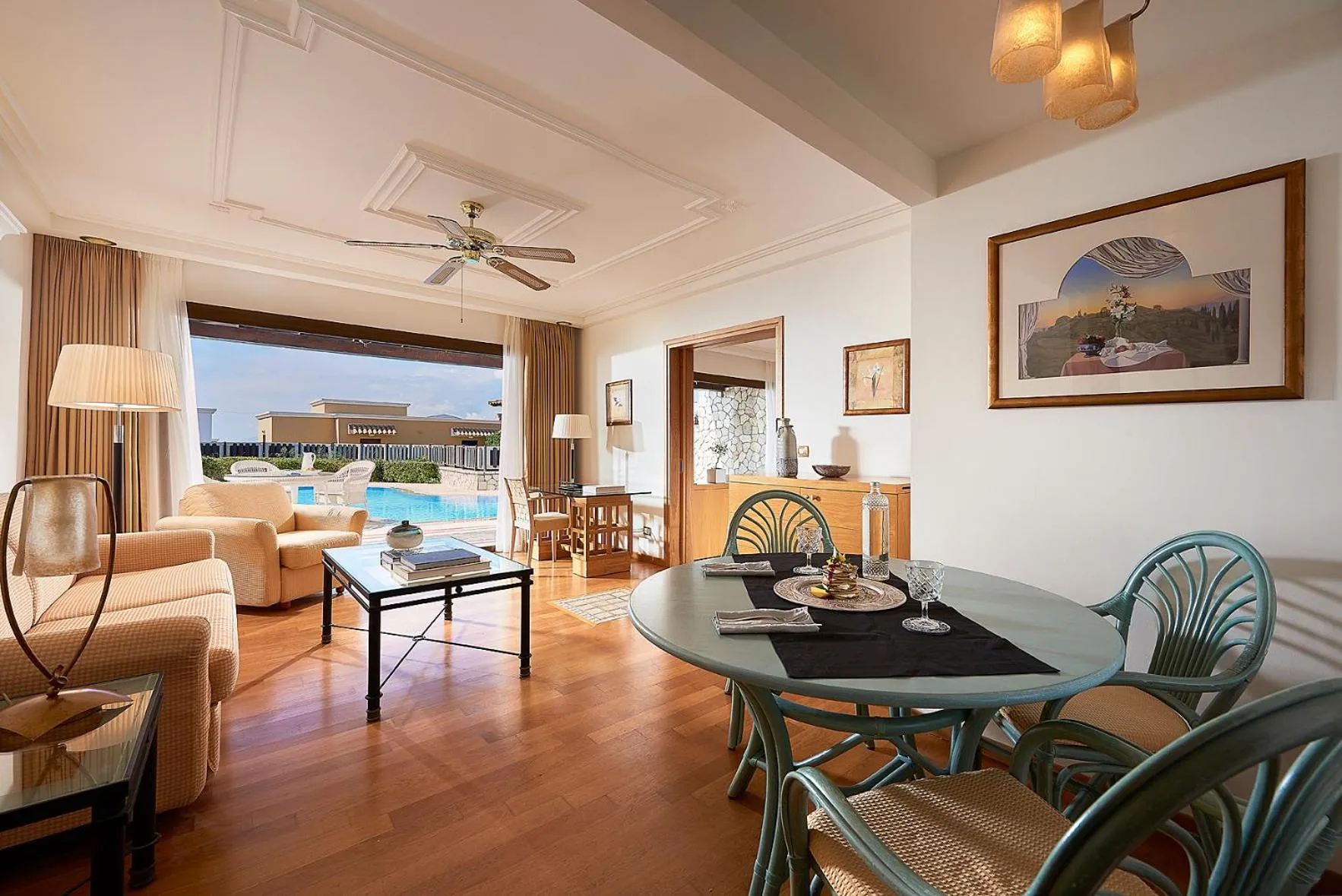 Seating area in Aldemar Olympian Village