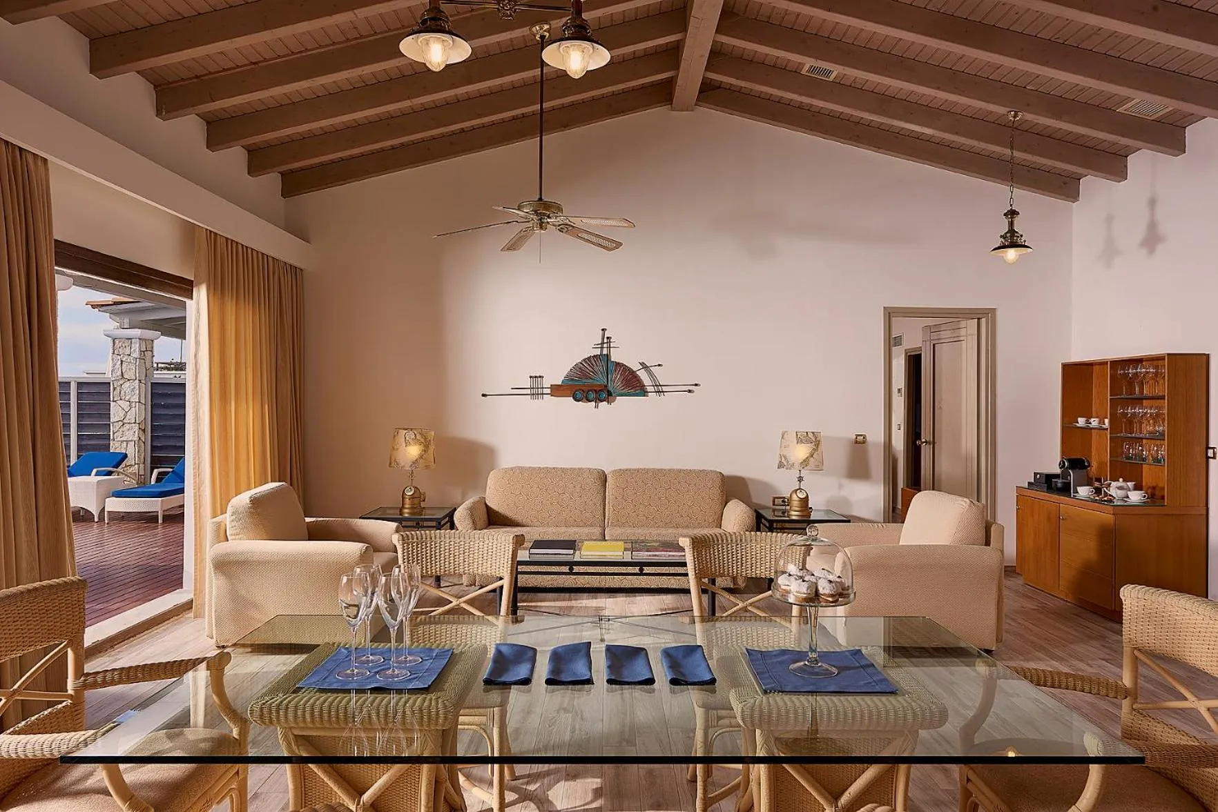 Seating area in Aldemar Olympian Village