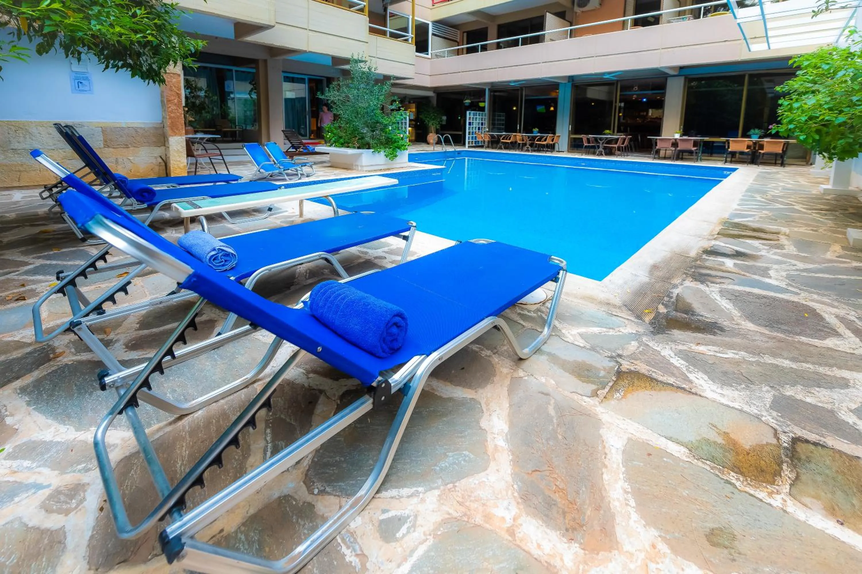 Swimming pool in Apollonia Hotel Apartments