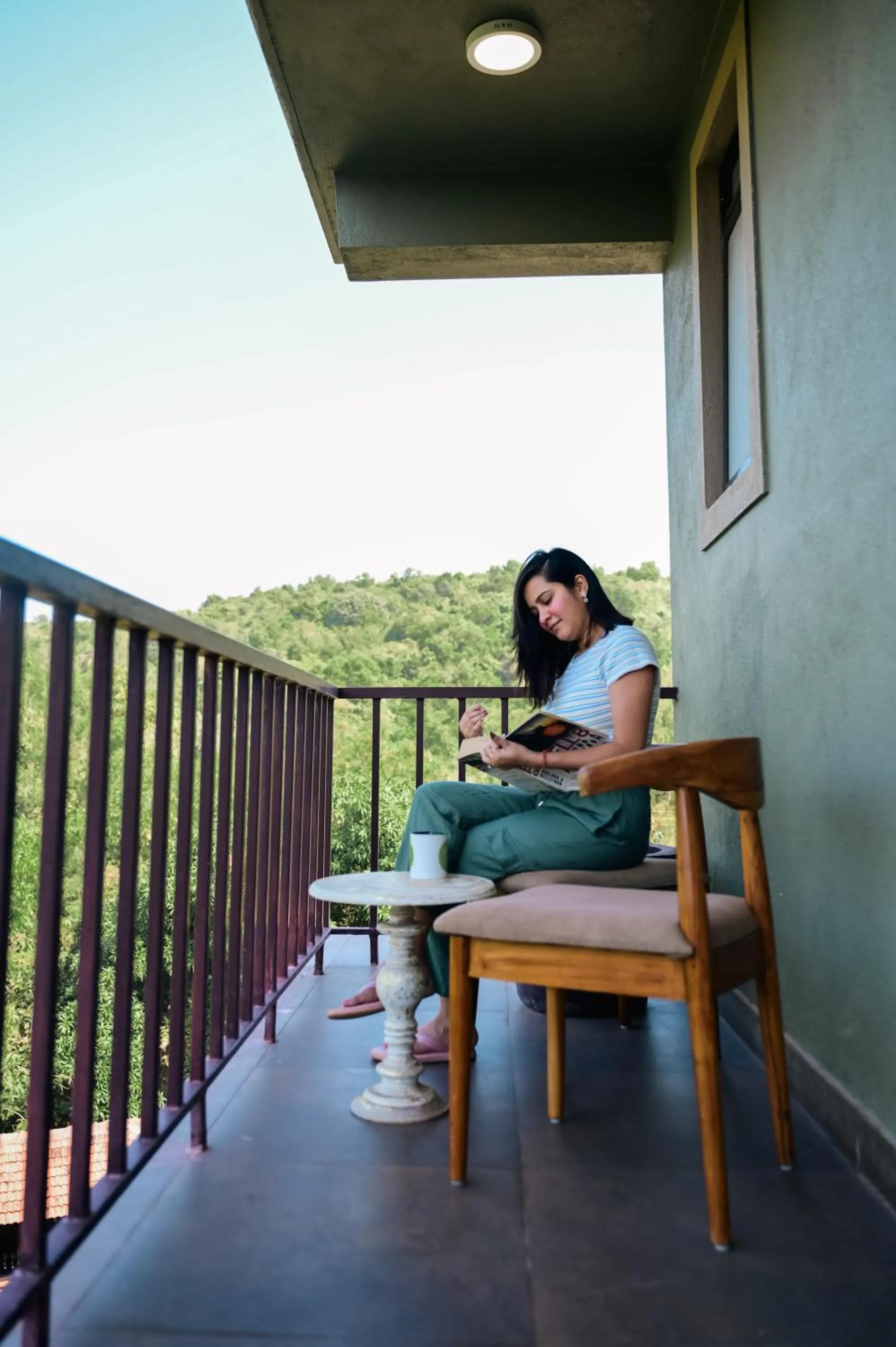 Balcony/Terrace in Locomo Boutique, Morjim - Cozy tropical stay, near beach