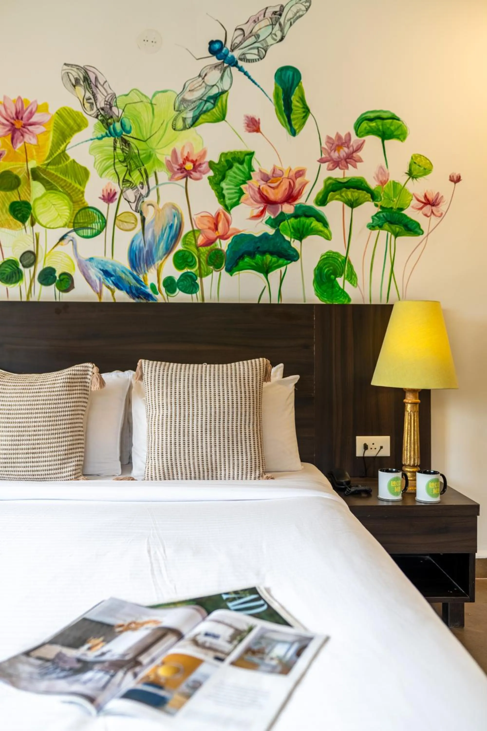 Bed in Locomo Boutique, Morjim - Cozy tropical stay, near beach