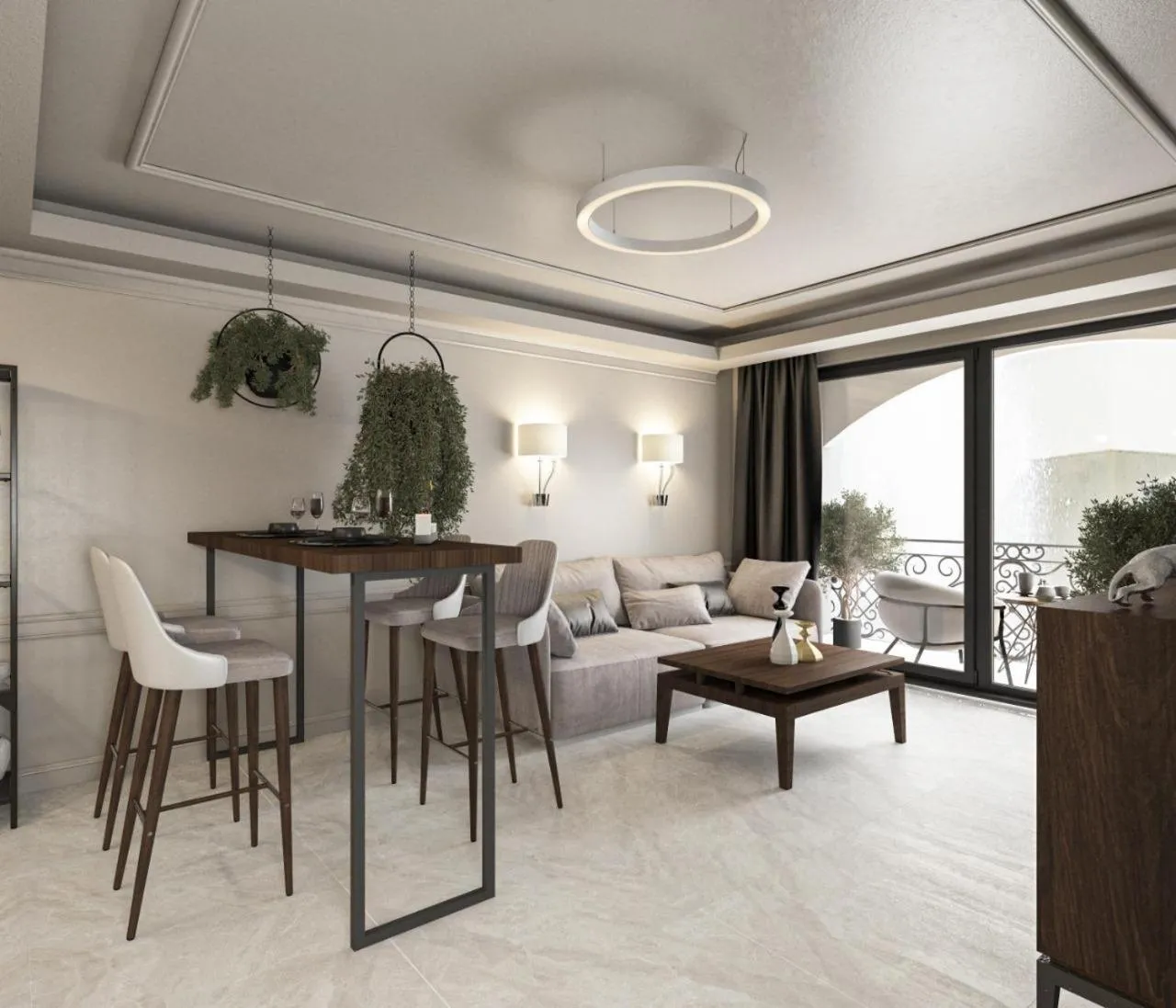 Living room in Grand Orlov Apart Hotel