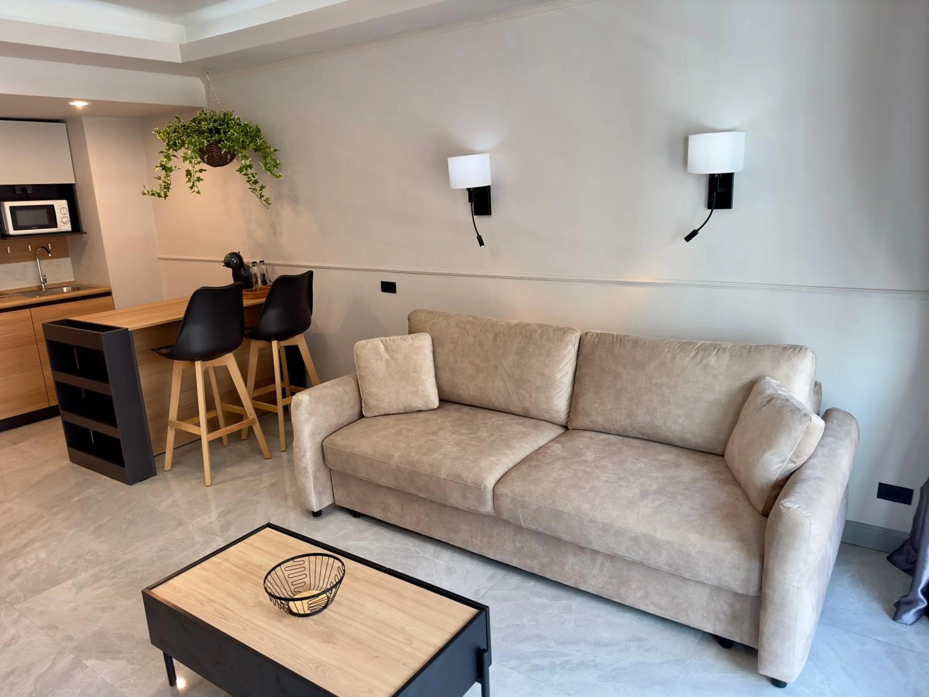 Kitchen or kitchenette in Grand Orlov Apart Hotel