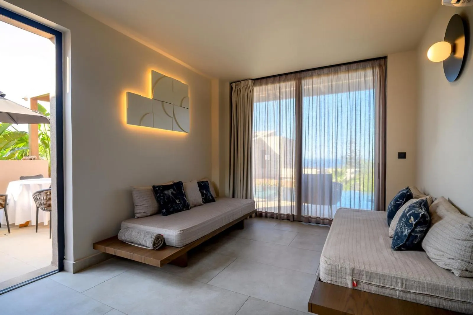 Living room, Bed in Marni Village