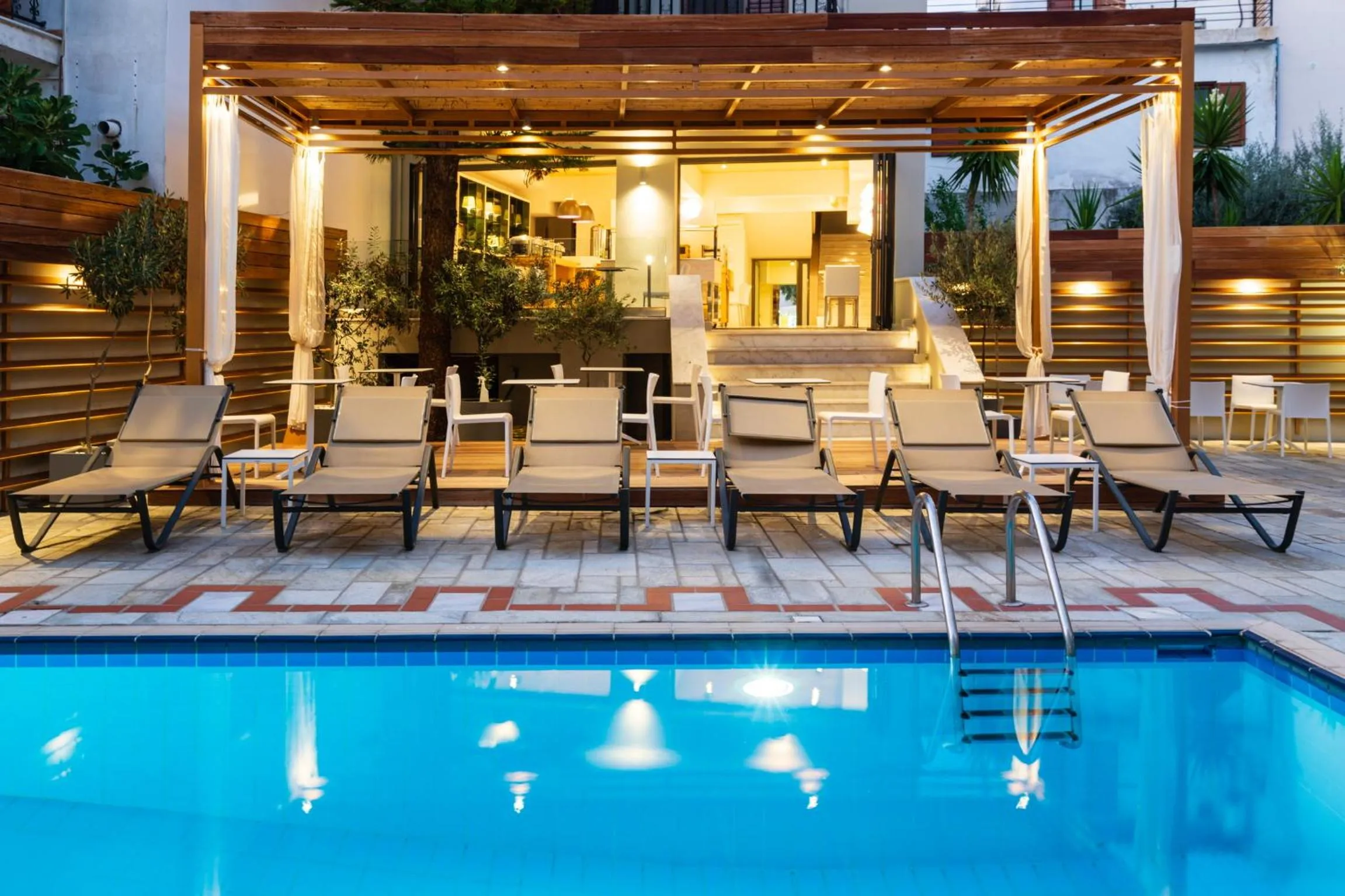 sunbed in Bourtzi Hotel