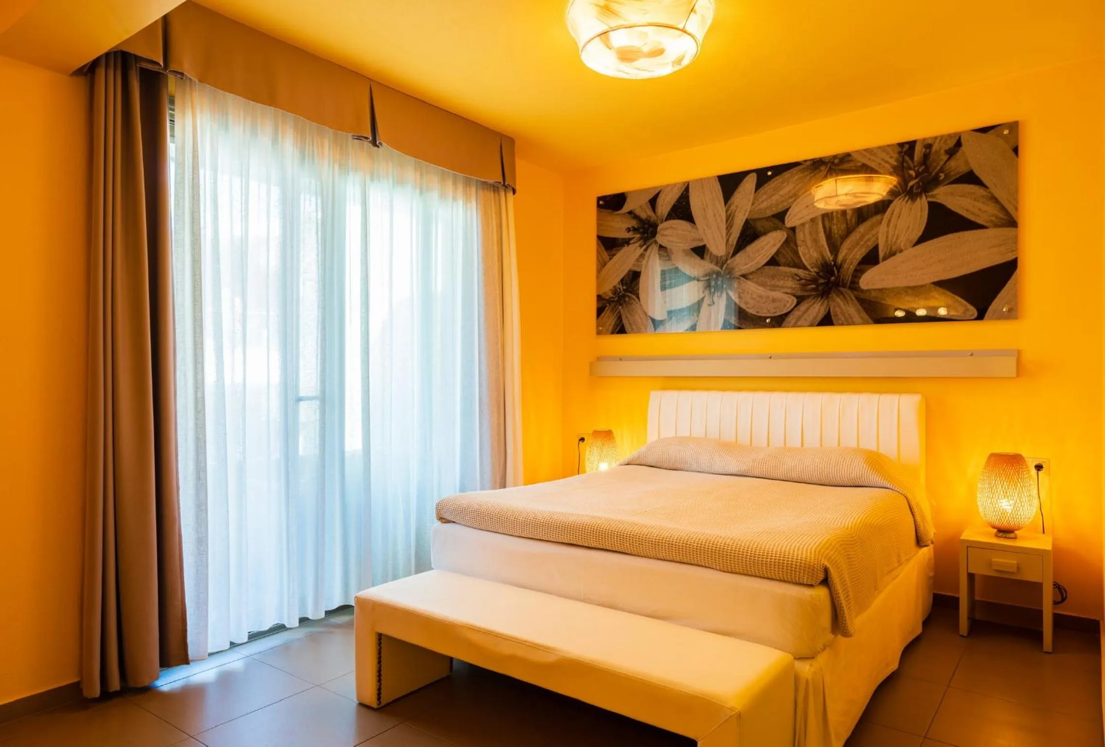 Bed in Bourtzi Hotel