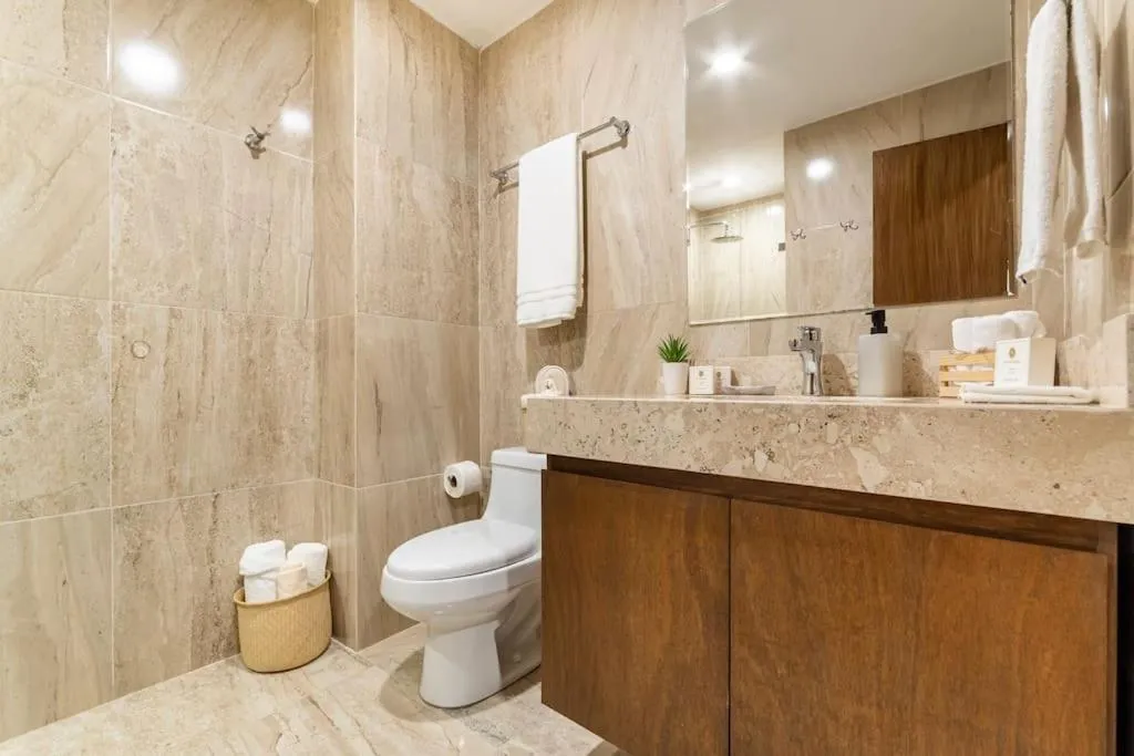Bathroom in Departamento Céntrico y Moderno en Cancún.