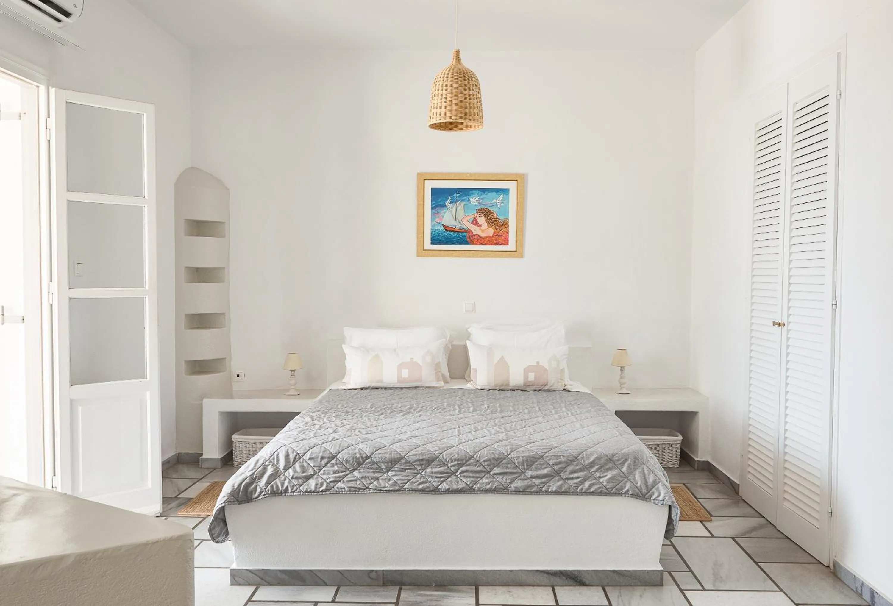 Bedroom, Bed in Paros Agnanti Resort & Spa