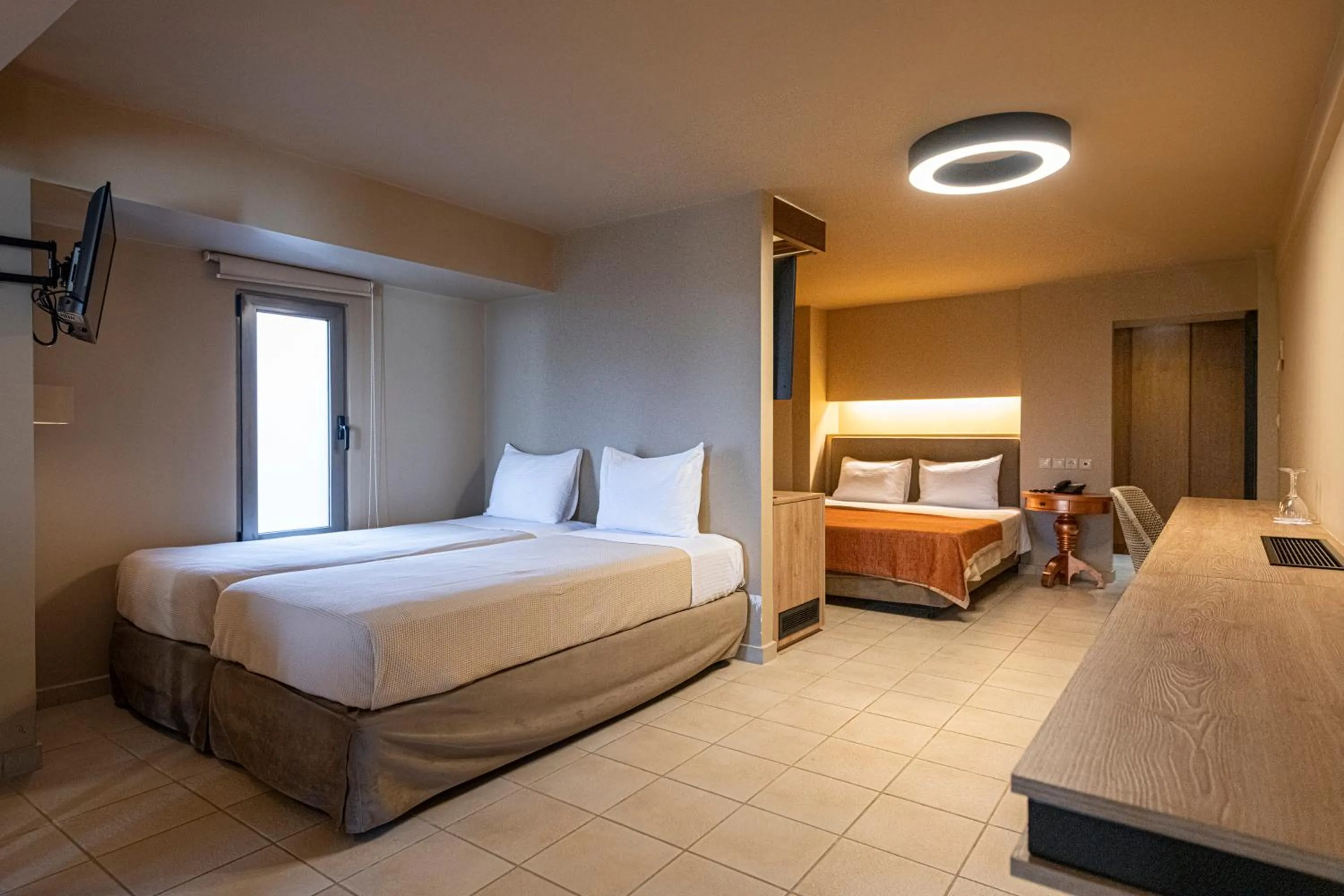 Photo of the whole room, Bed in Aegeon Beach Hotel