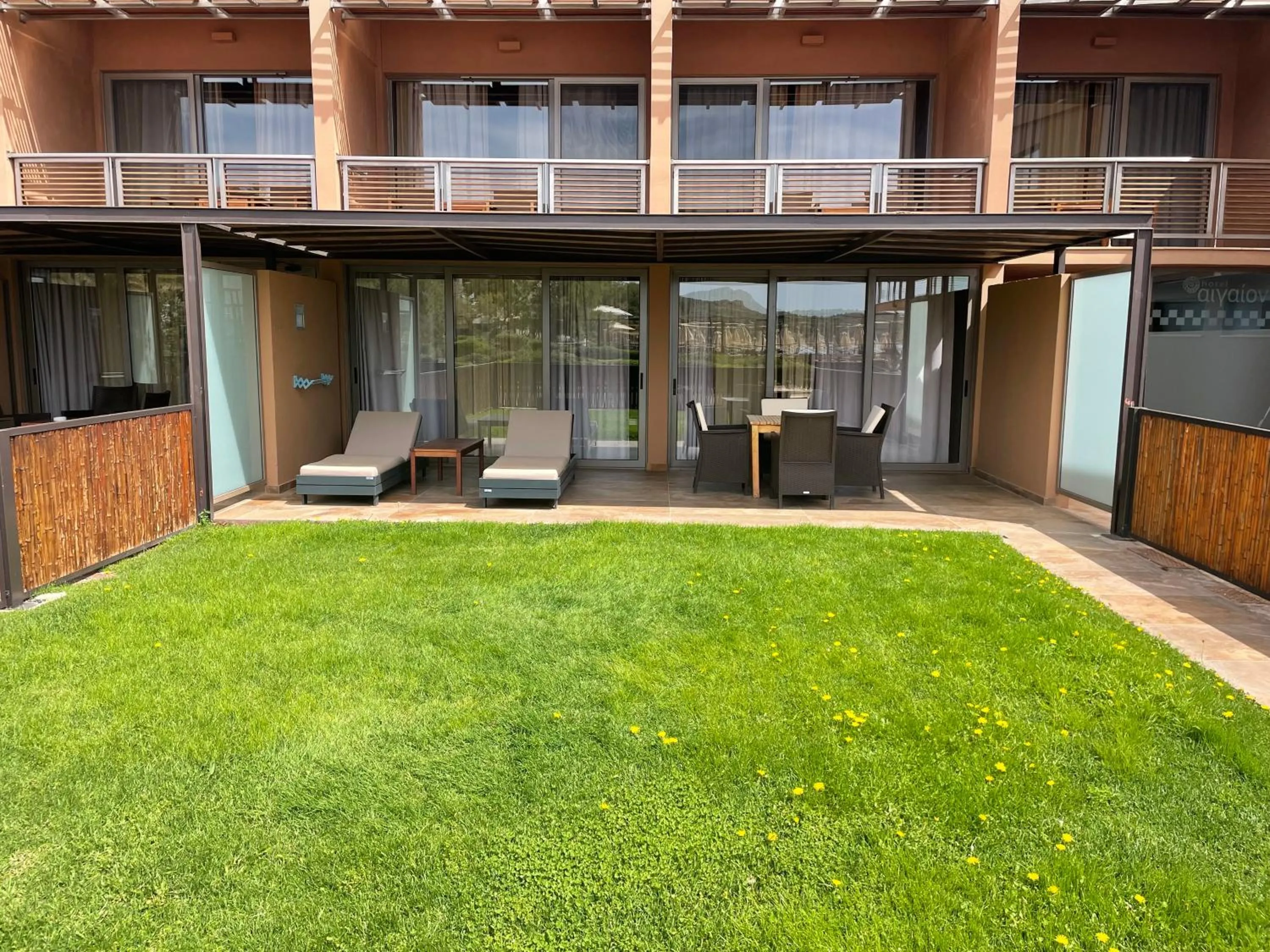 Balcony/Terrace in Aegeon Beach Hotel