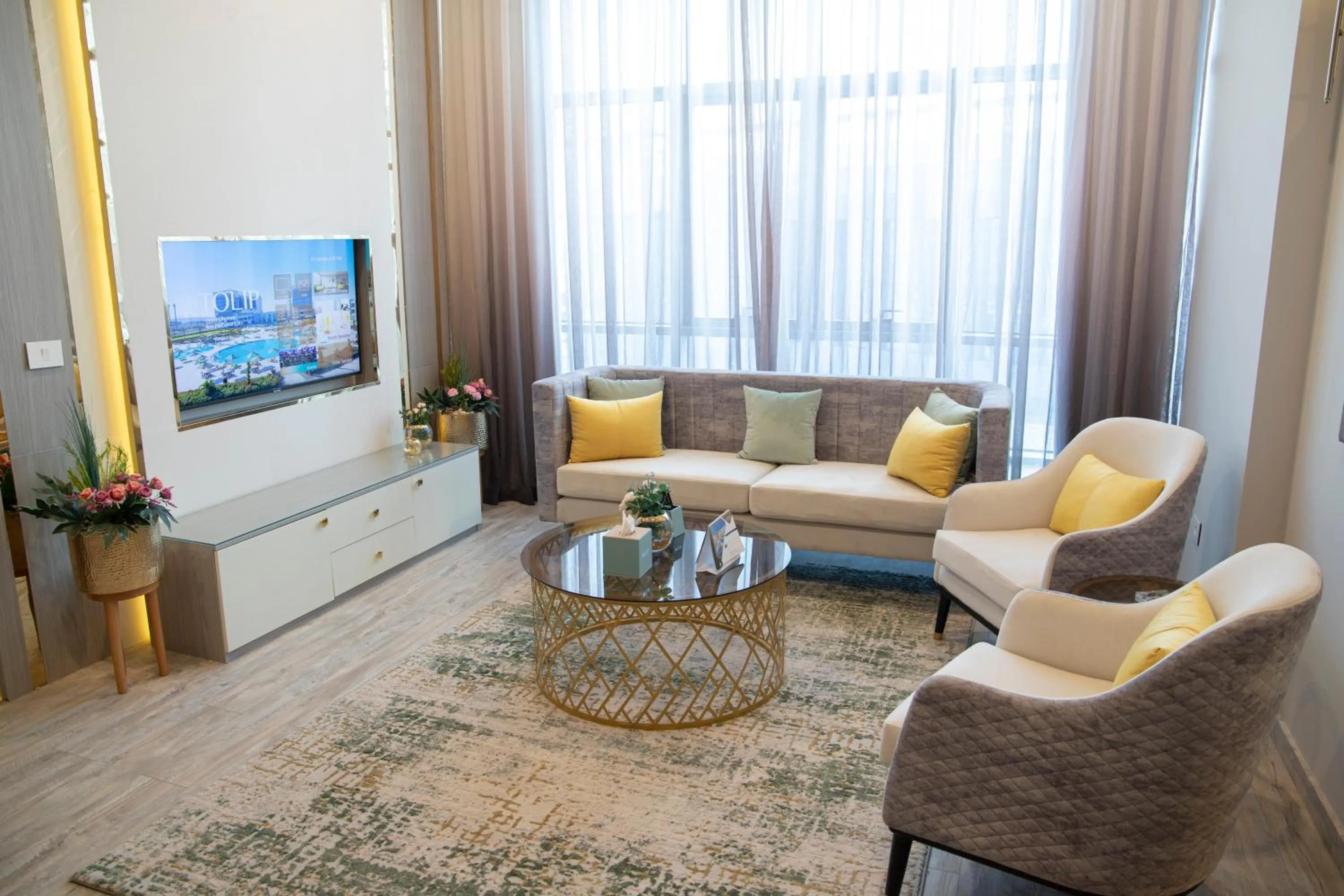 Living room in Tolip Olympic International City