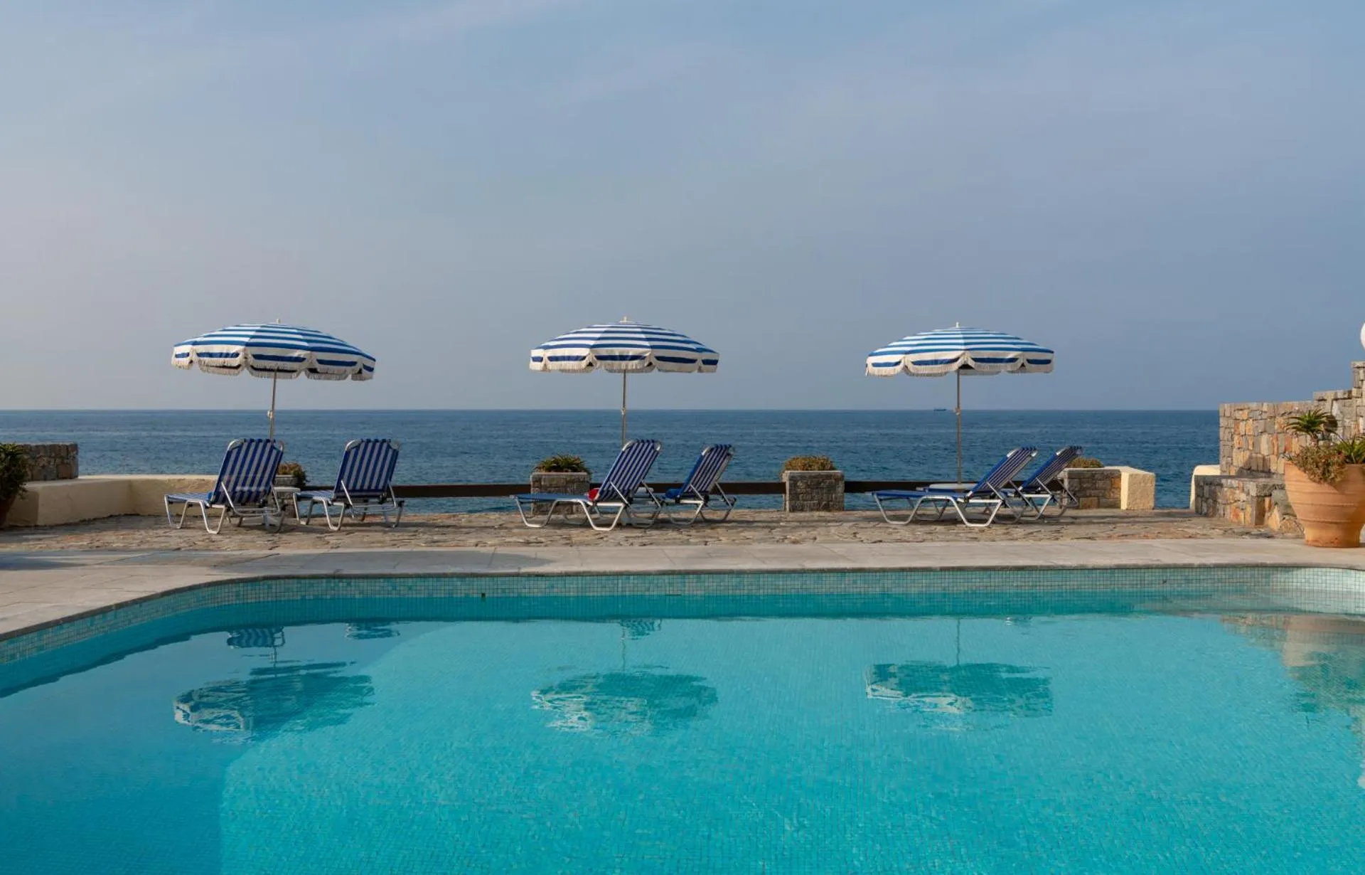 Pool view in Porto Sisi Hotel Apartments