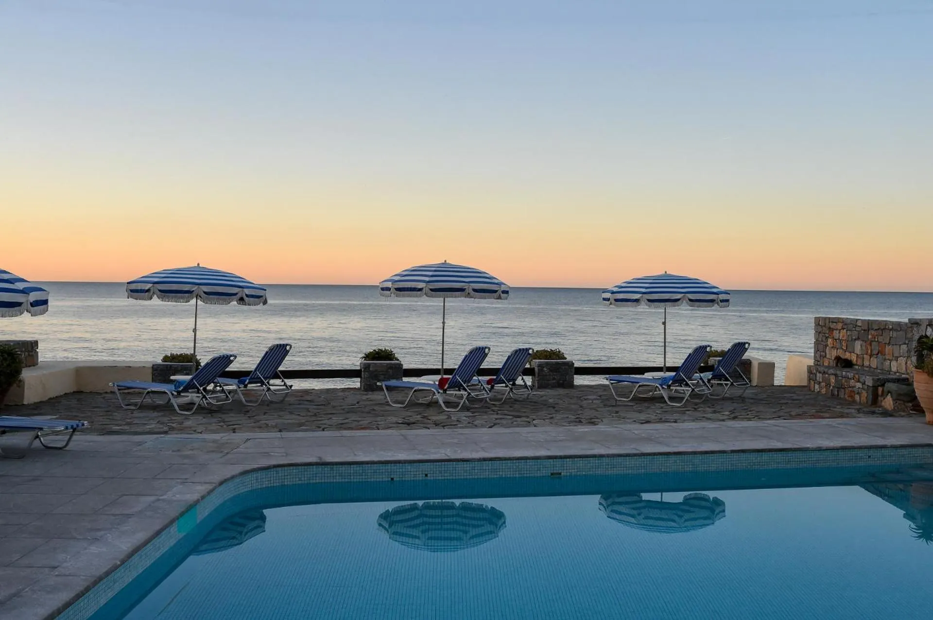 Pool view in Porto Sisi Hotel Apartments