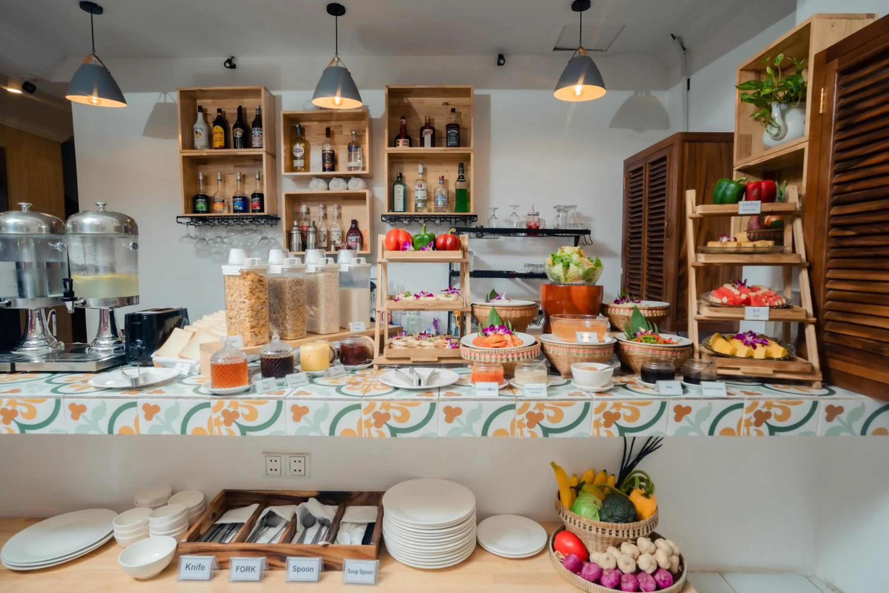 Buffet breakfast in White Corner Hotel