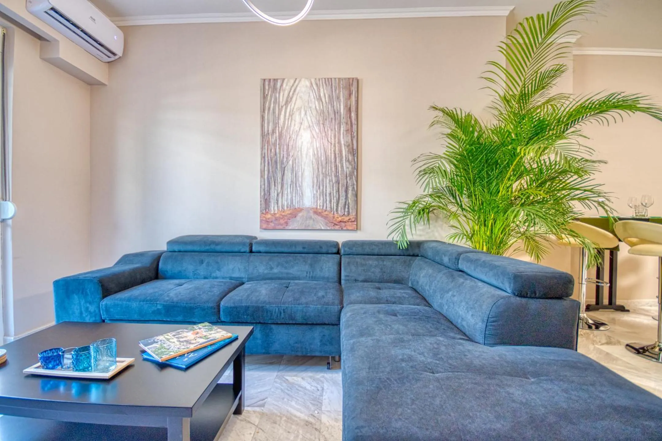 Living room in Rhodes Island Elli Beach Apartments