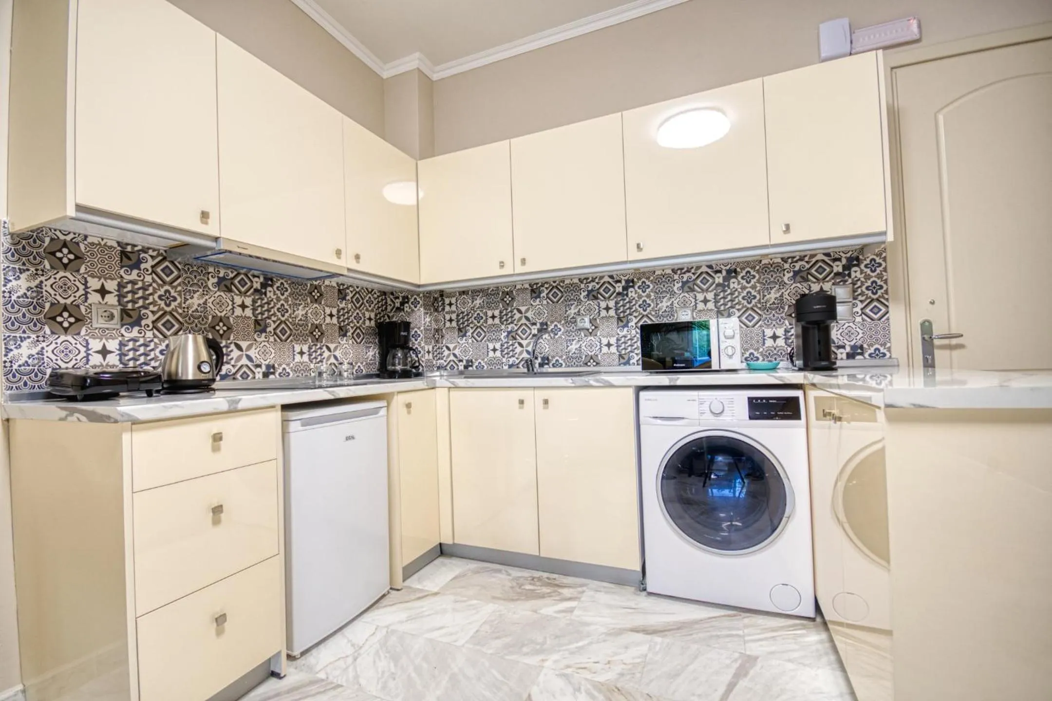 Kitchen or kitchenette in Rhodes Island Elli Beach Apartments