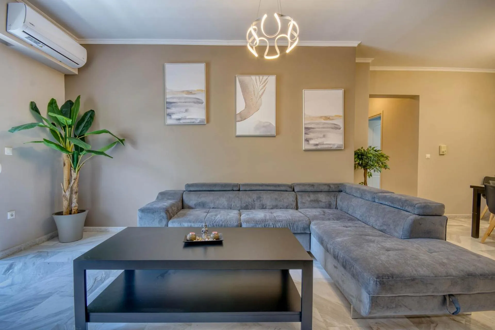 Living room in Rhodes Island Elli Beach Apartments