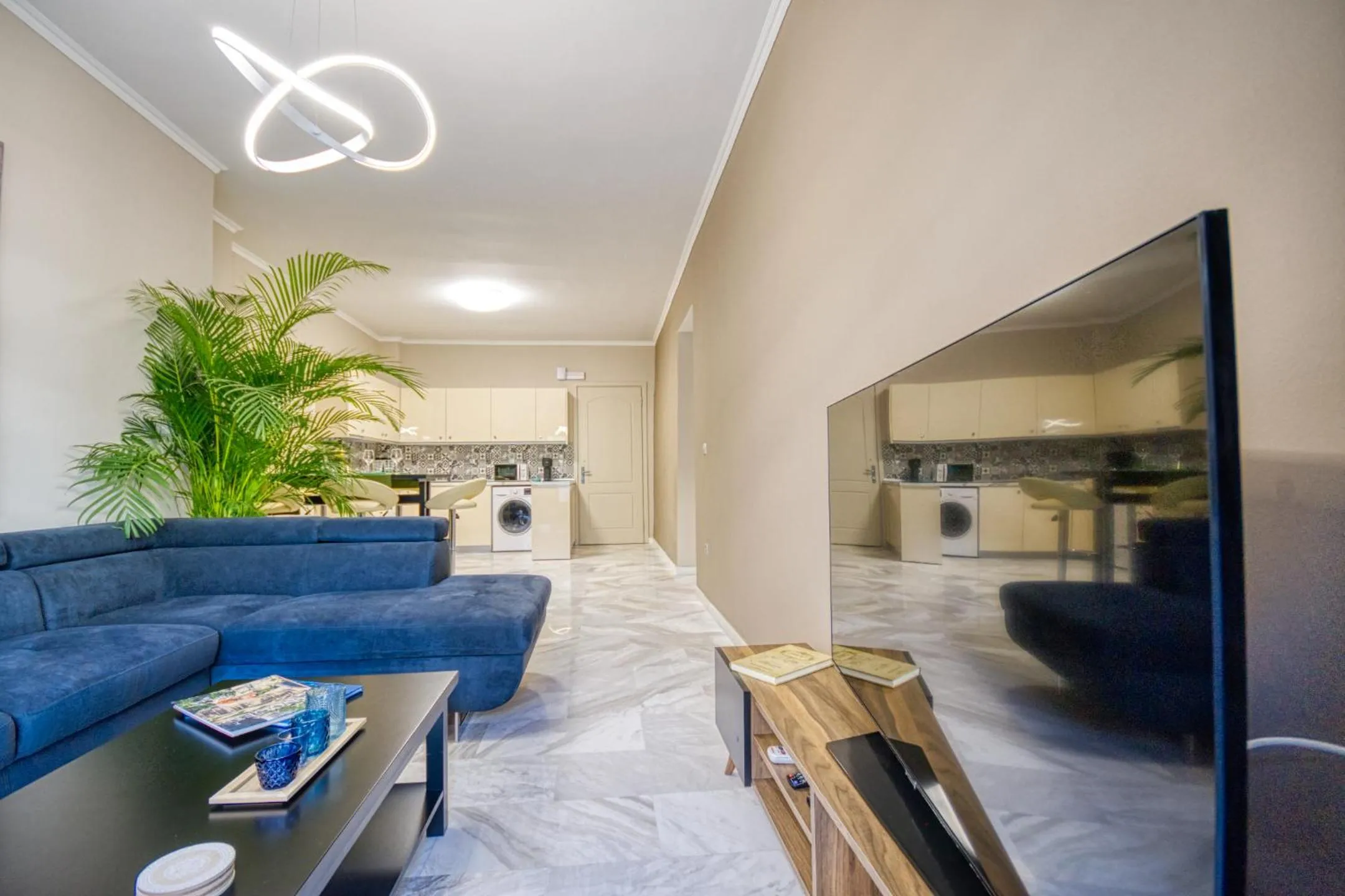 Seating area in Rhodes Island Elli Beach Apartments