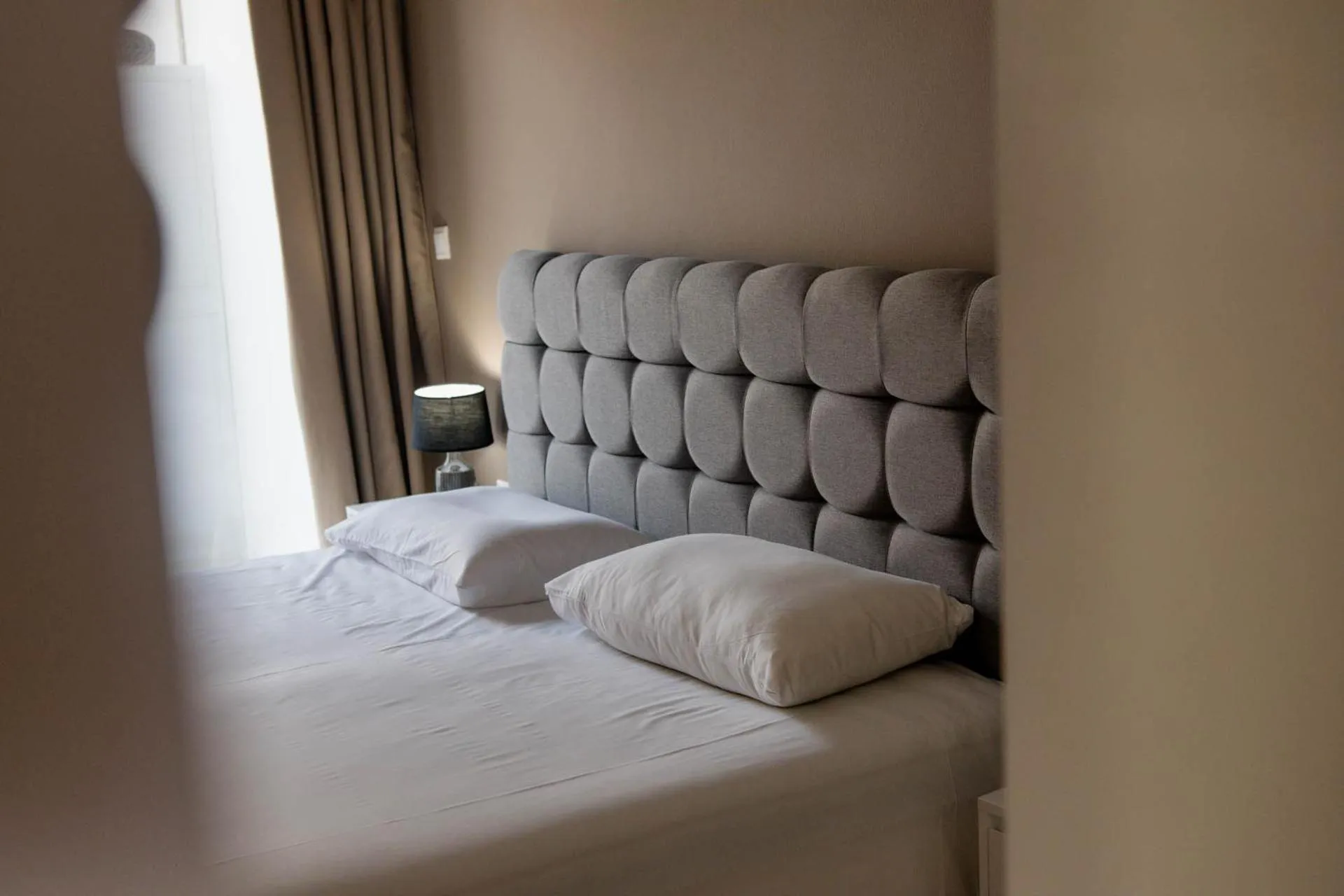 Bed in Rhodes Island Elli Beach Apartments