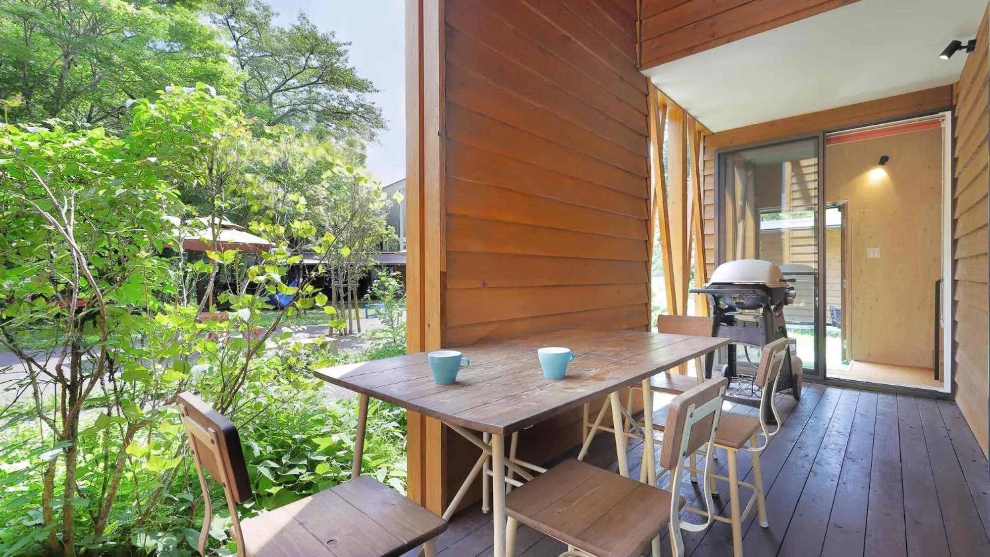 Balcony/Terrace in Onsen Glamping ShimaBlue