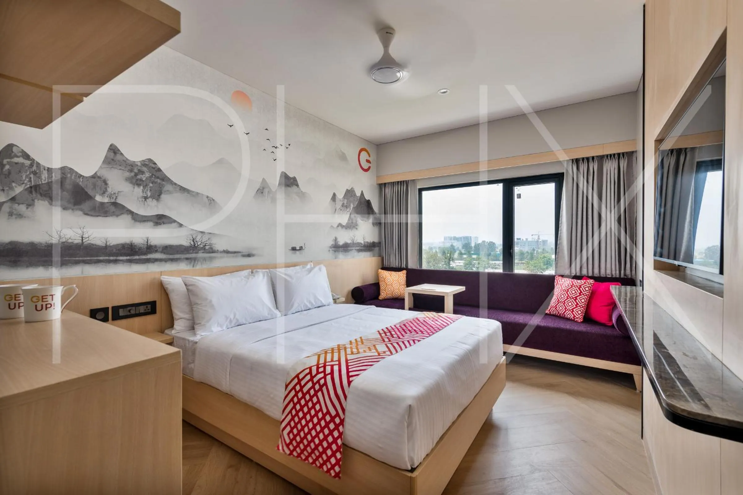 Bedroom, Bed in Ginger Chandigarh, Zirakpur