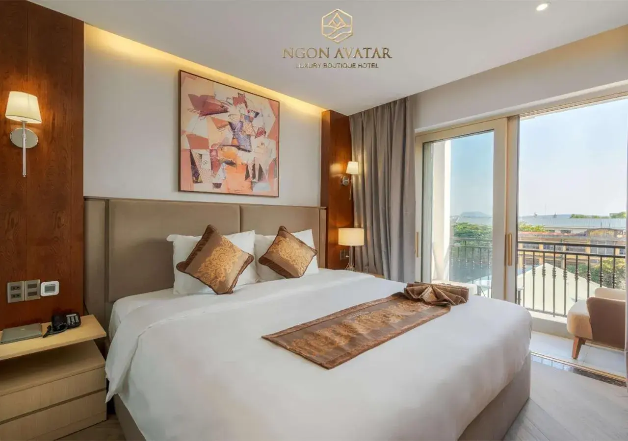 Deluxe Double Room with Balcony - single occupancy in Ngon Avatar Hotel Deluxe Double Room with Balcony - single occupancy in Ngon Avatar Hotel