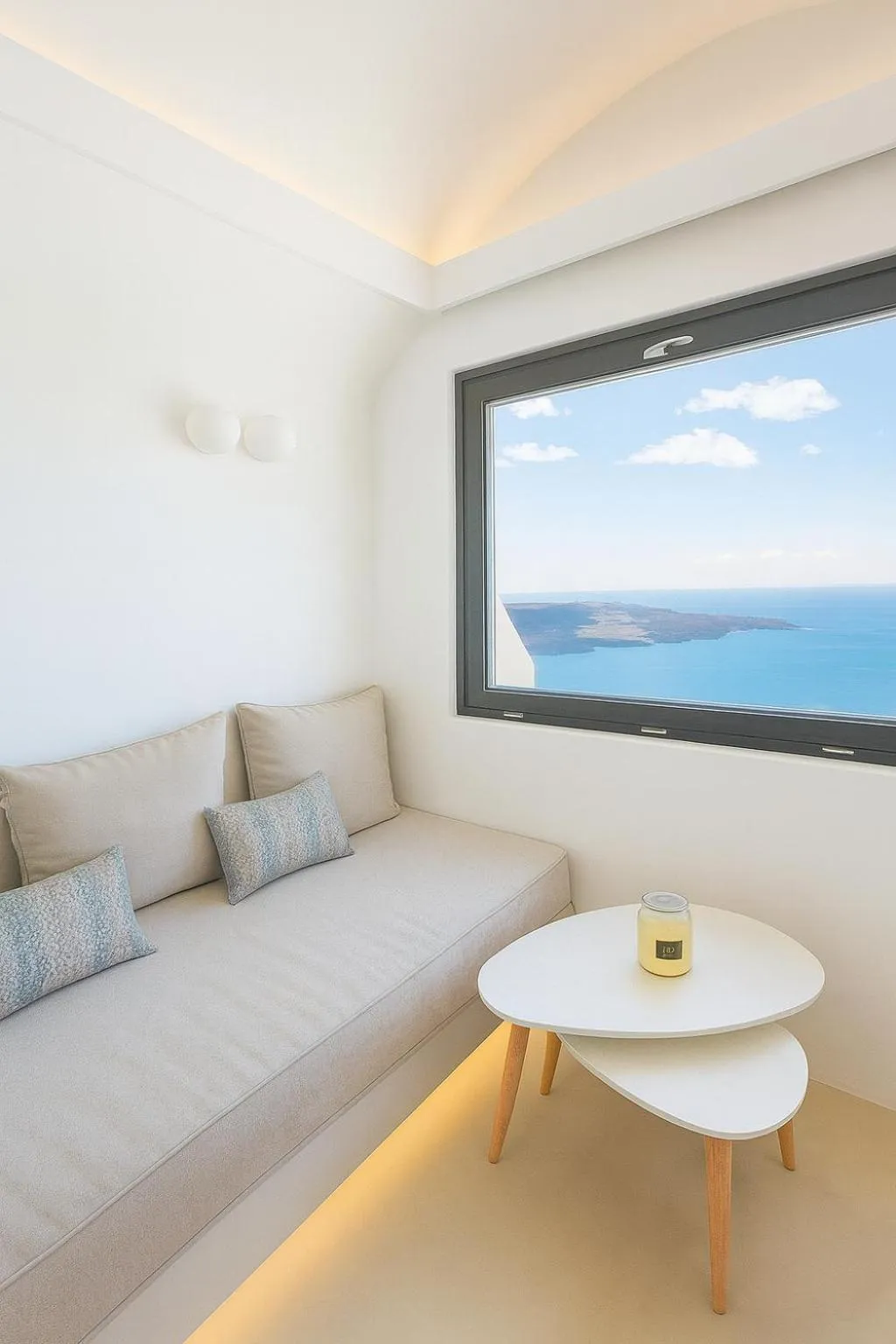 Seating area in Chic Hotel Santorini