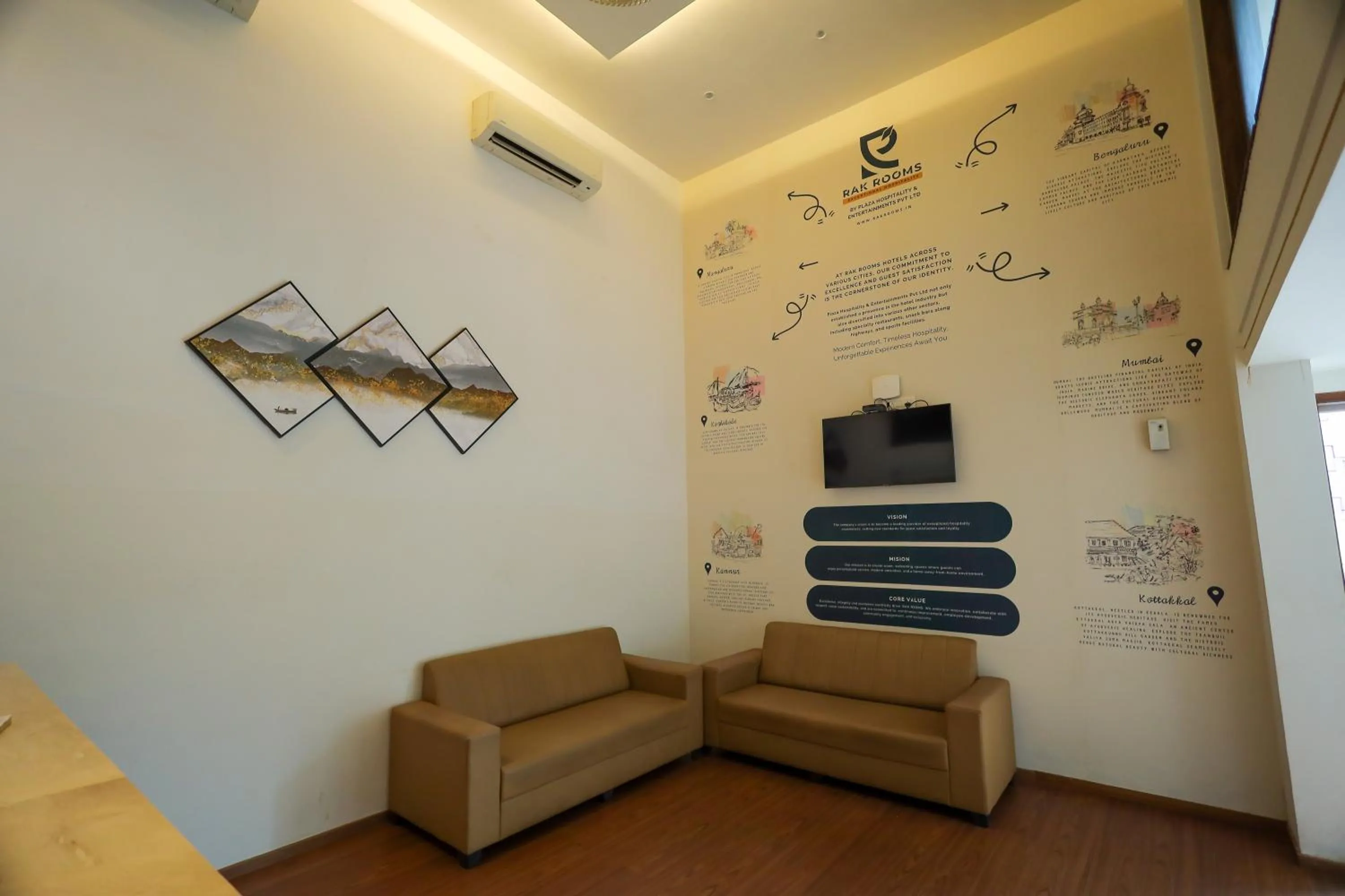 Lobby or reception in Hotel Plaza Heights by RAK Rooms, Mangaluru