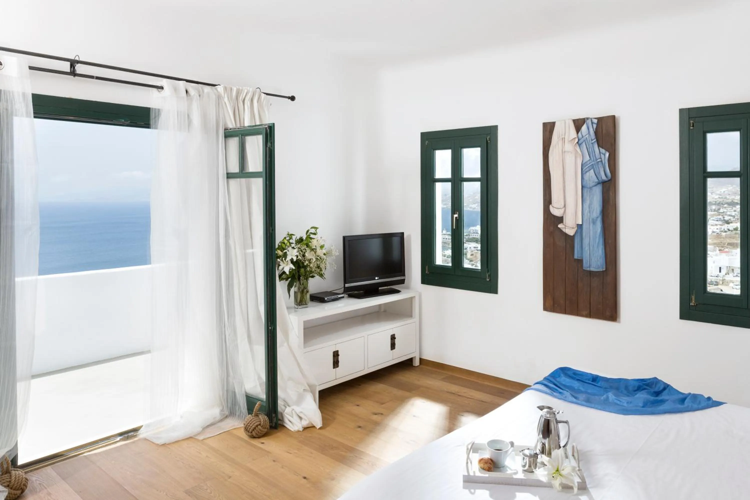 Photo of the whole room, Bed in Tharroe of Mykonos Boutique Hotel