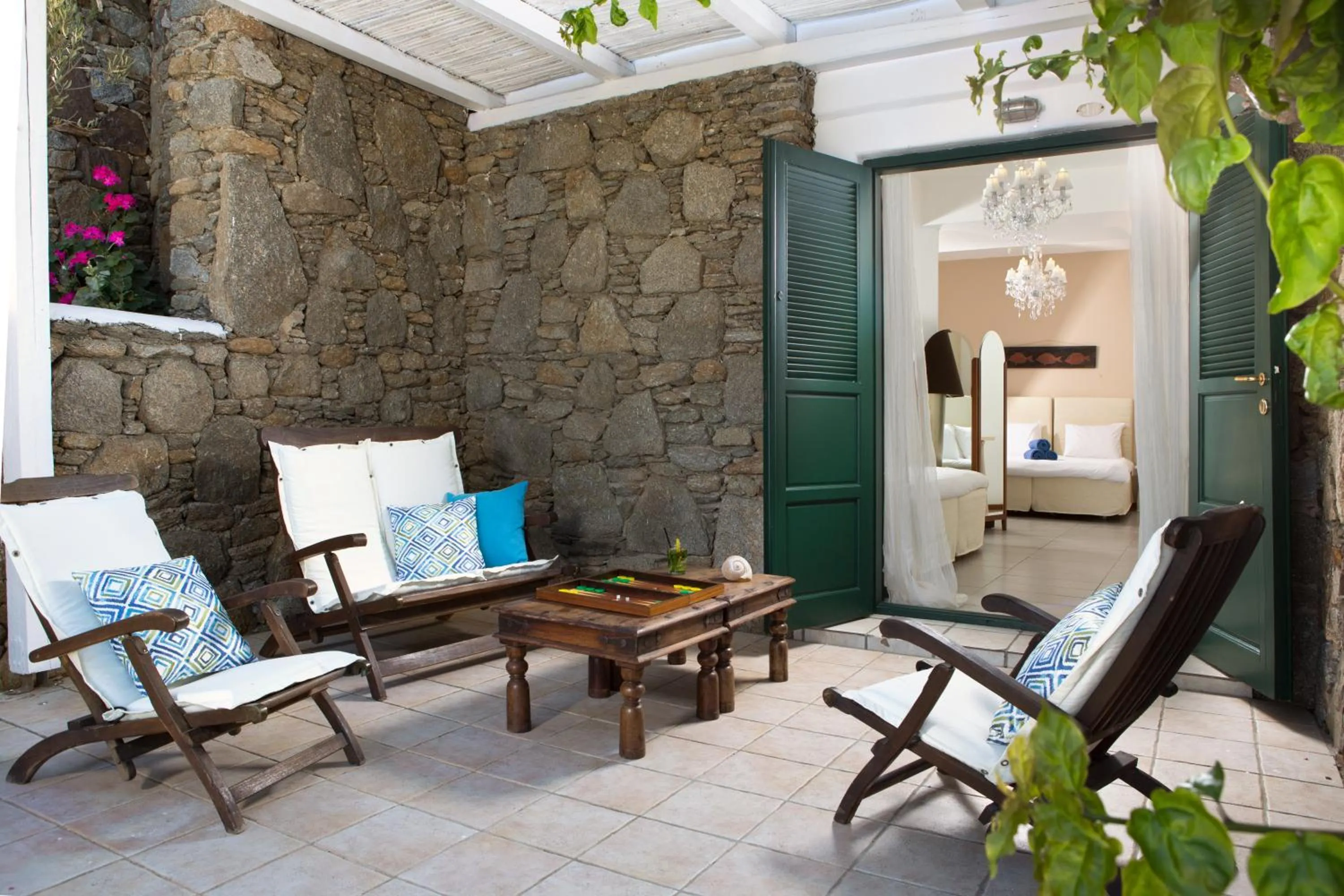 Patio in Tharroe of Mykonos Boutique Hotel