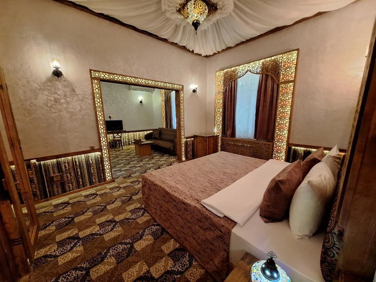 Bed in Qiz Galasi Hotel Baku