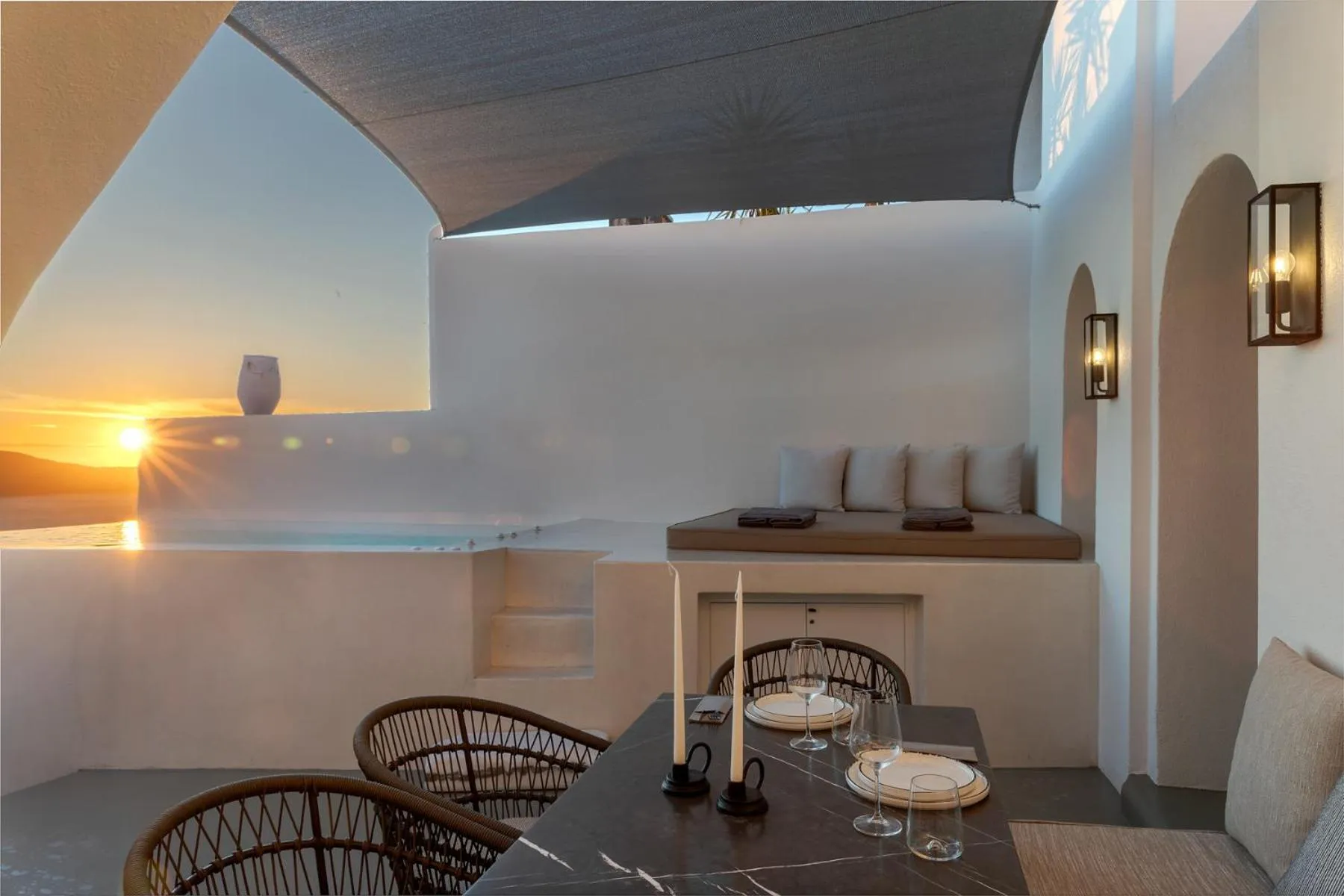 Living room in Thera Villas