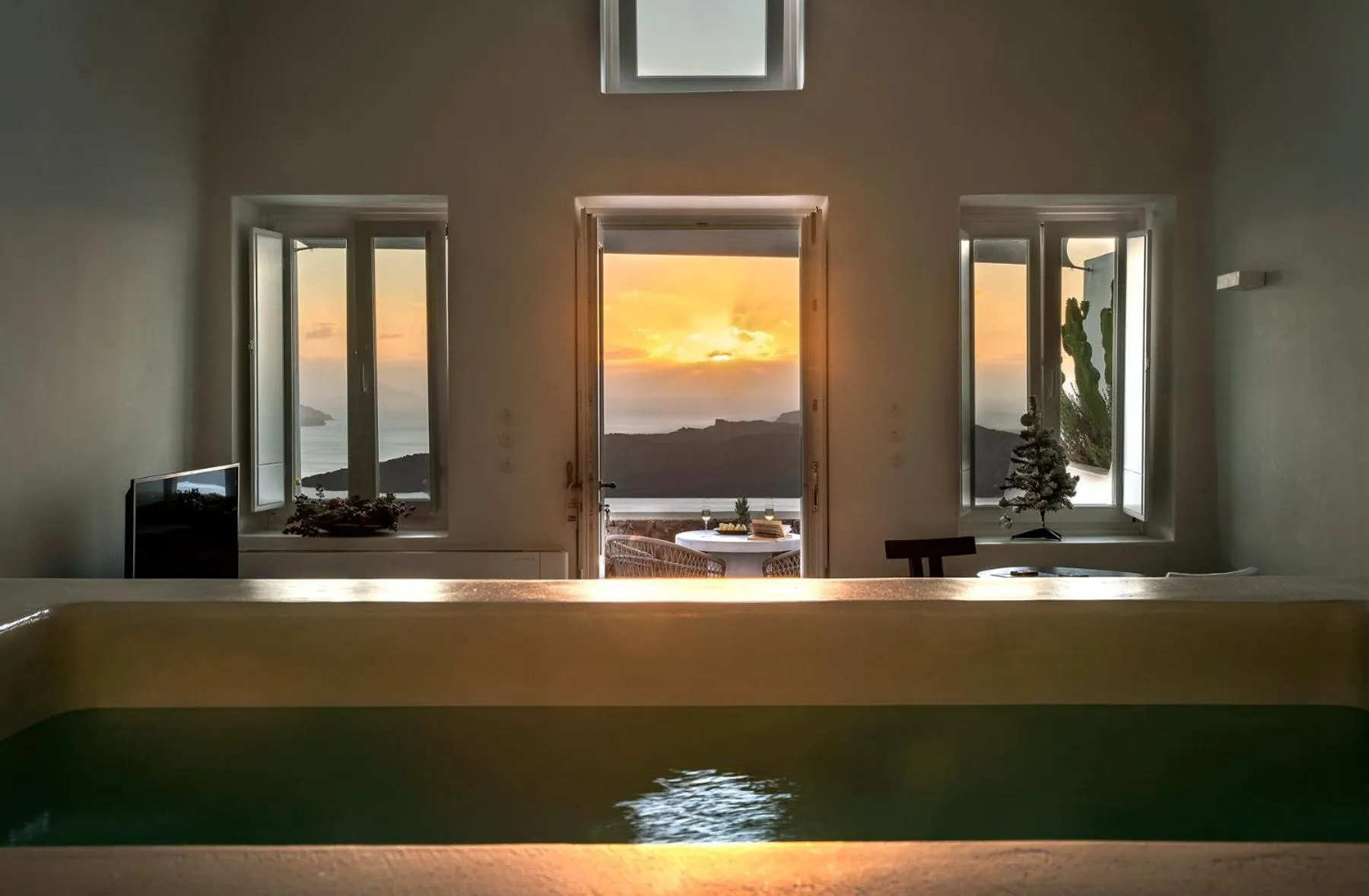 View (from property/room), Bed in Thera Villas