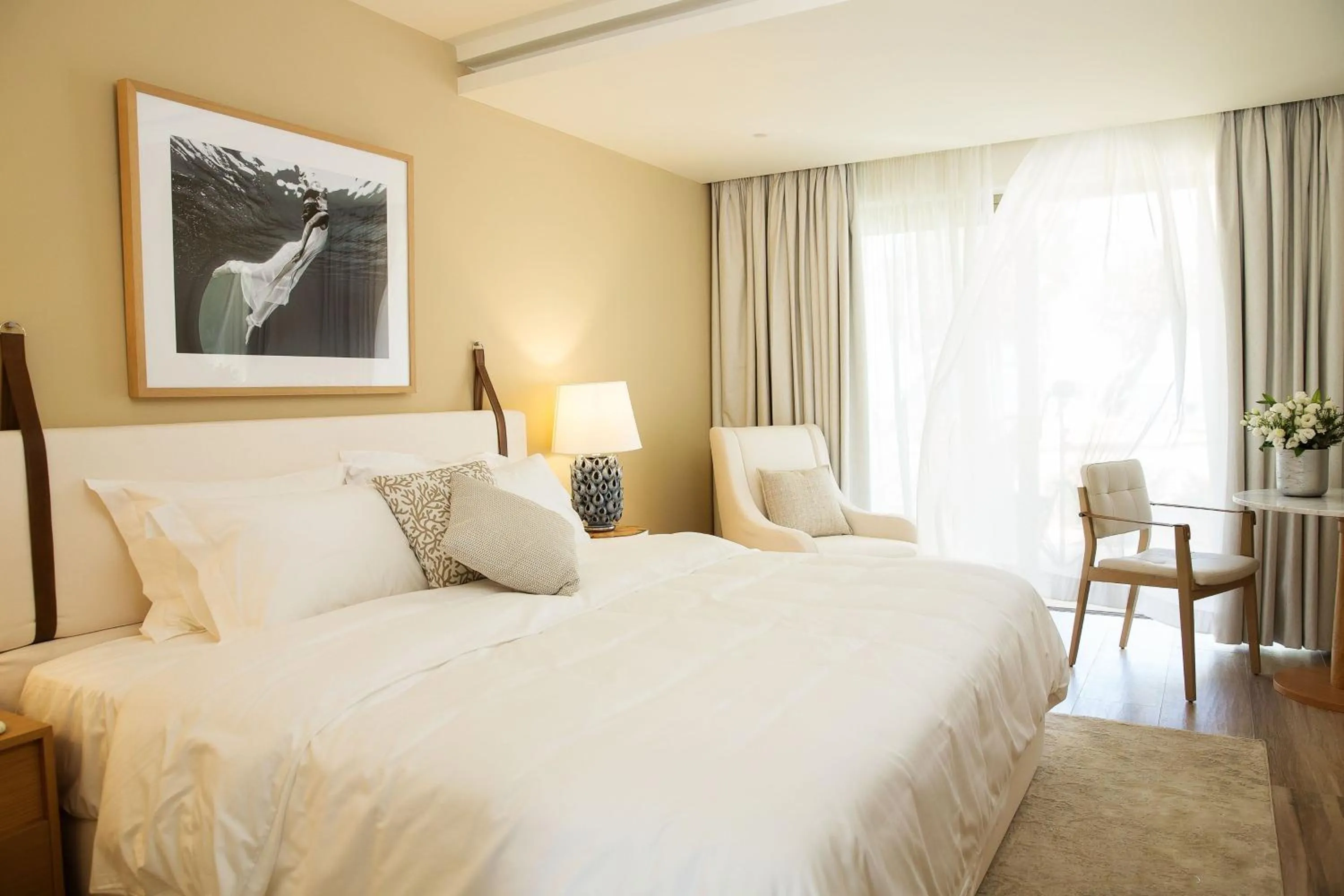 Bedroom, Bed in Domes Miramare, a Luxury Collection Resort, Corfu - Adults Only