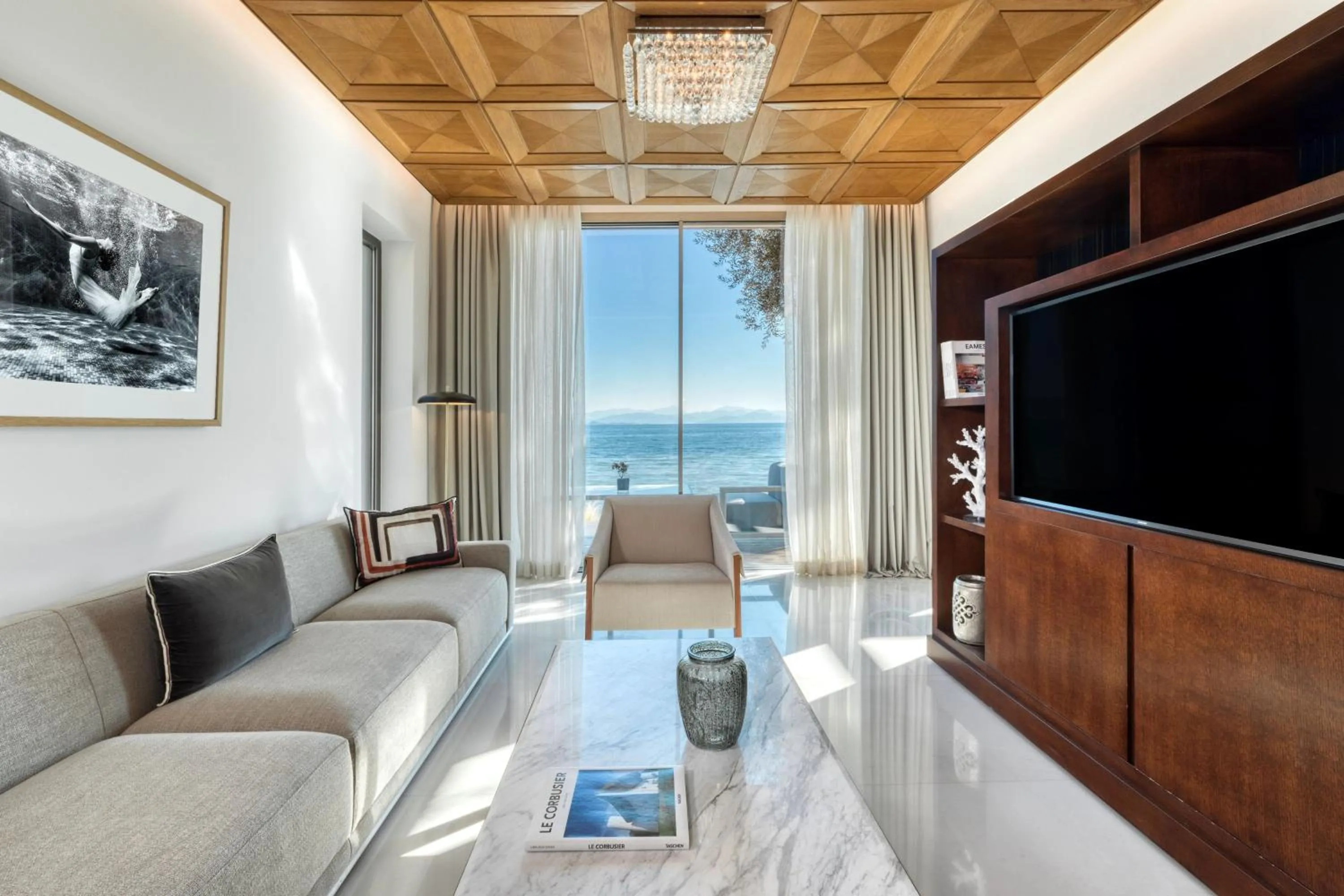 Living room in Domes Miramare, a Luxury Collection Resort, Corfu - Adults Only