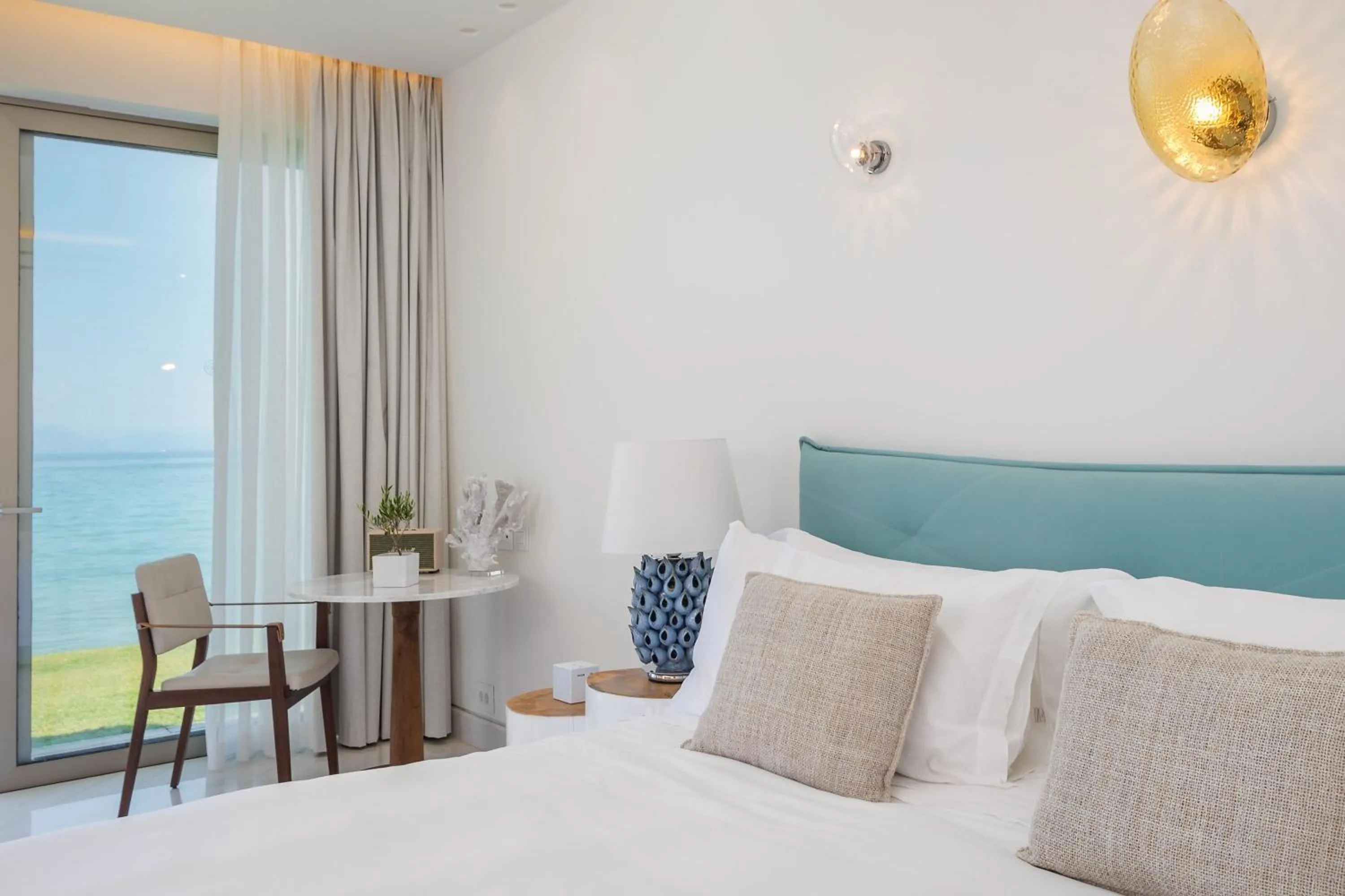 Bedroom, Bed in Domes Miramare, a Luxury Collection Resort, Corfu - Adults Only