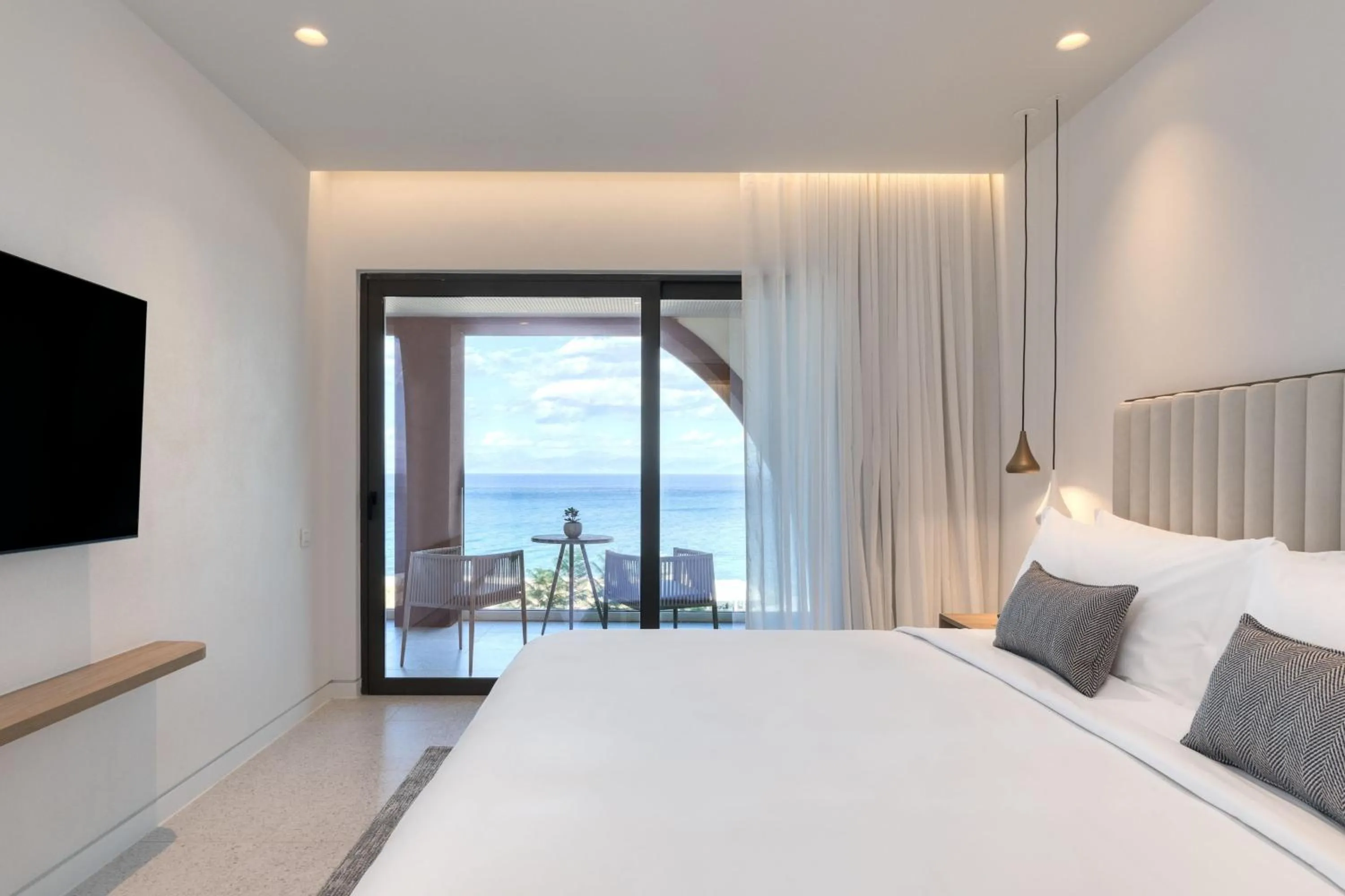 Bedroom, Bed in Domes Miramare, a Luxury Collection Resort, Corfu - Adults Only