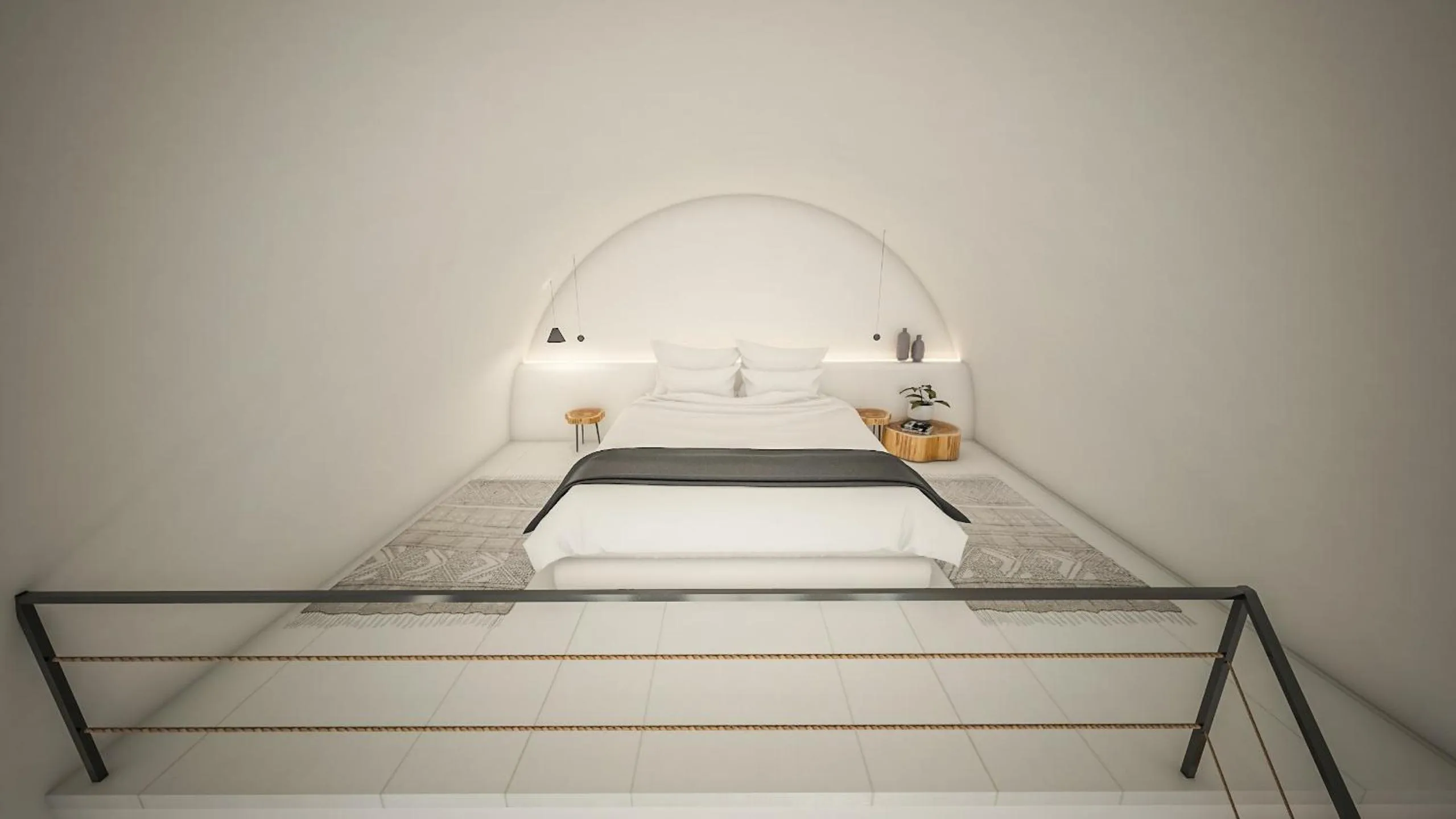 Bed in Finikia Memories Hotel