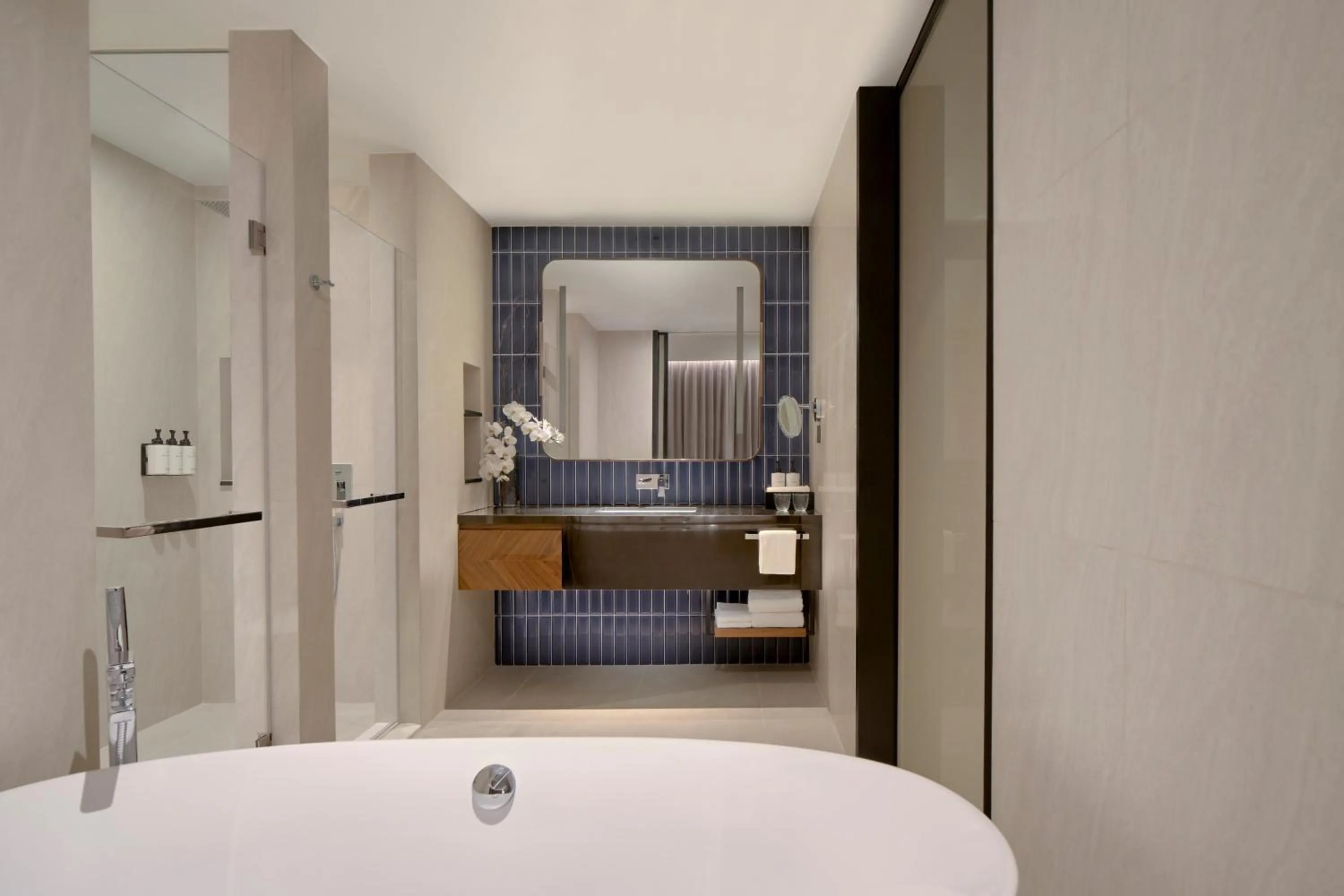 Bathroom, Bed in InterContinental Bangkok Sukhumvit by IHG