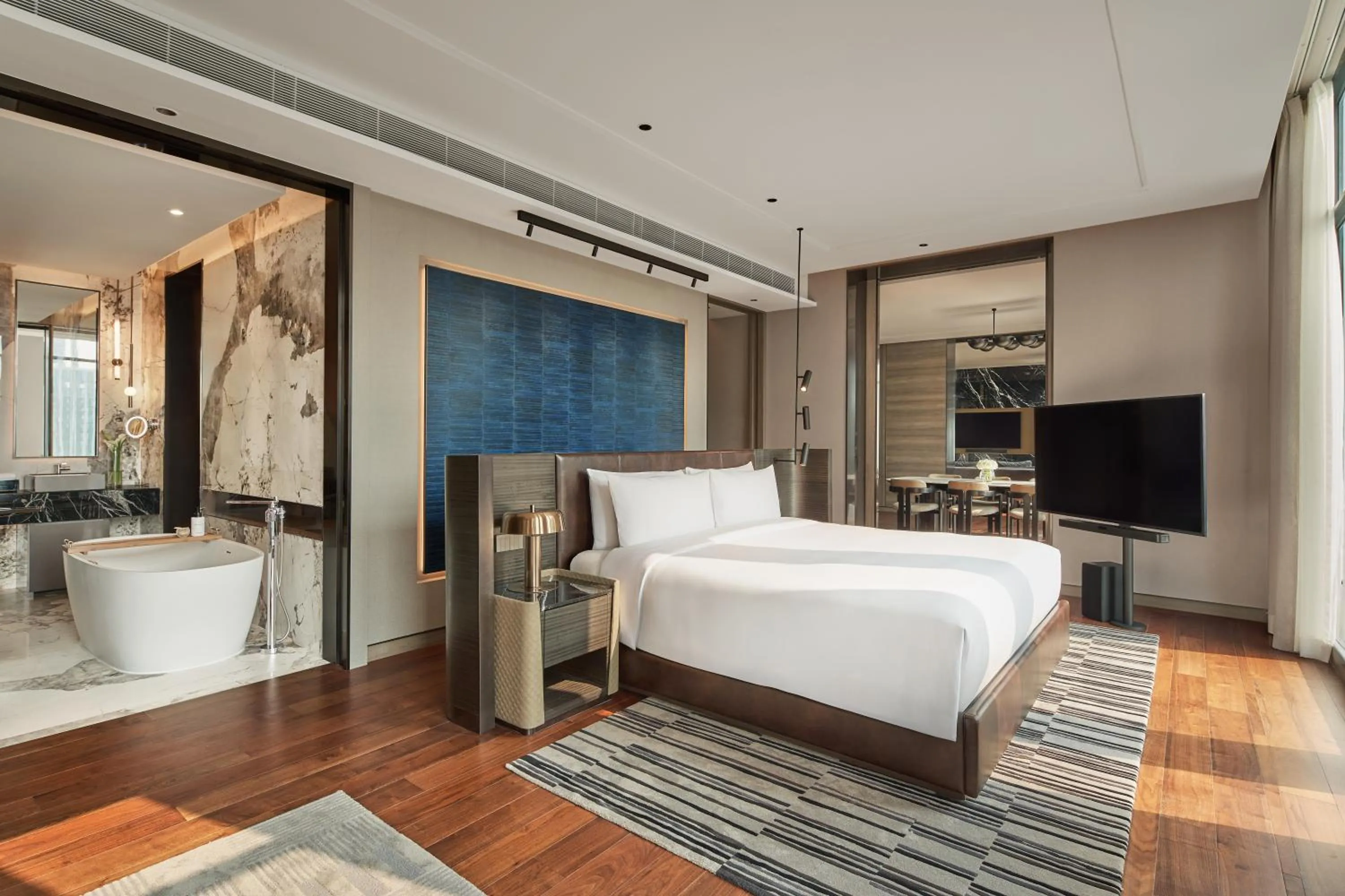 Bathroom, Bed in InterContinental Bangkok Sukhumvit by IHG