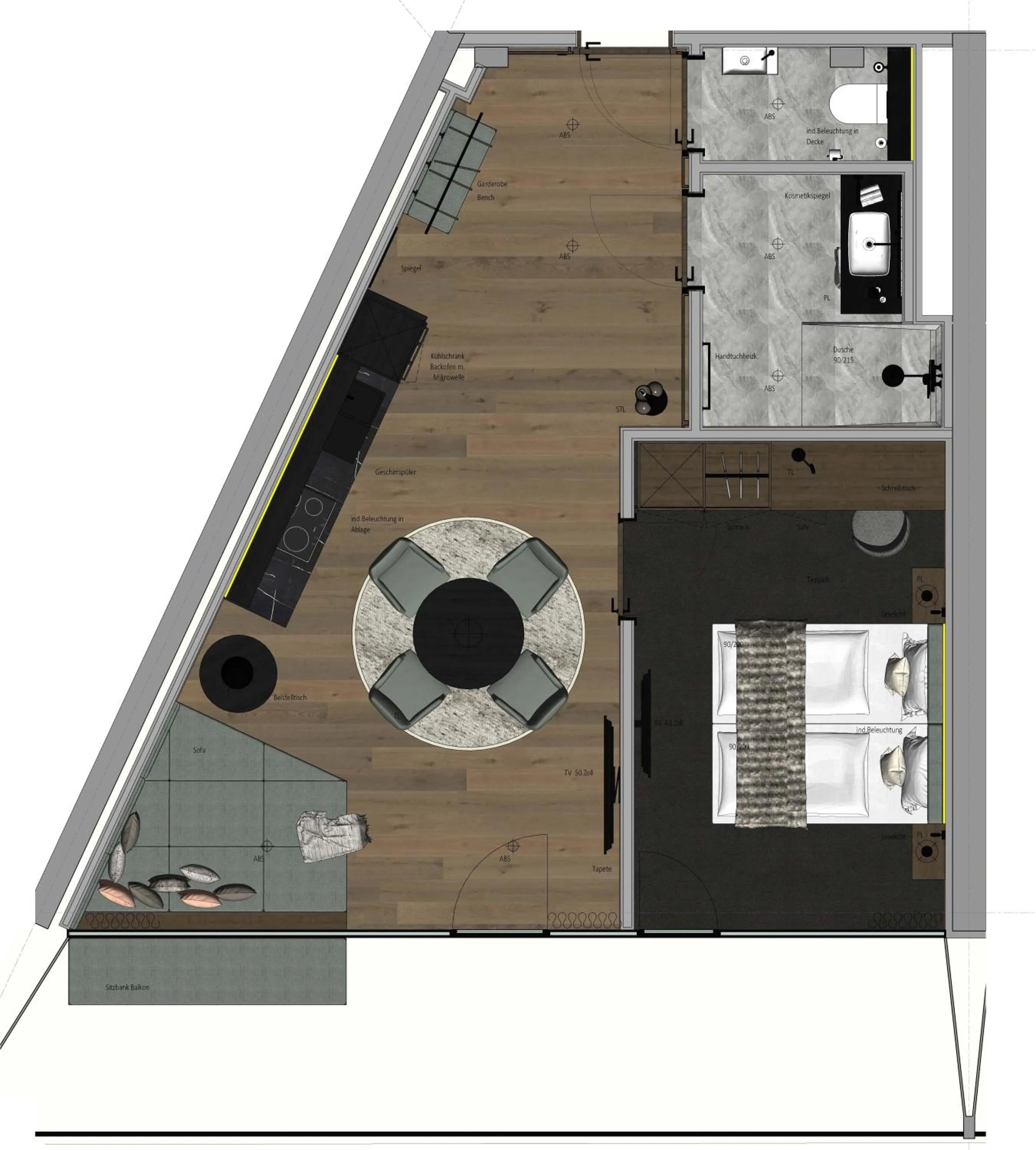 Photo of the whole room in TRIFORÊT alpin resort