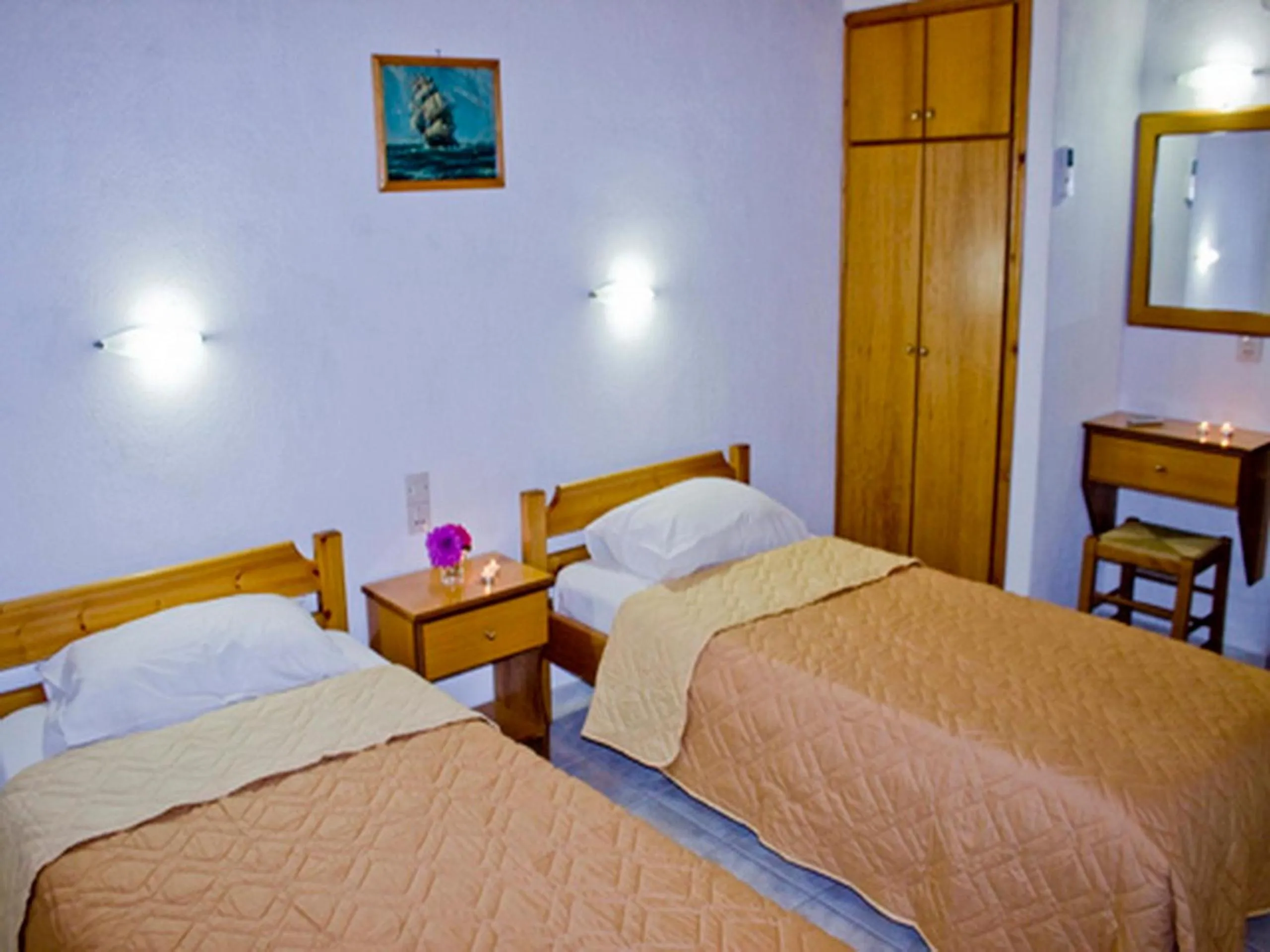 Bed in Villa Kavourakia