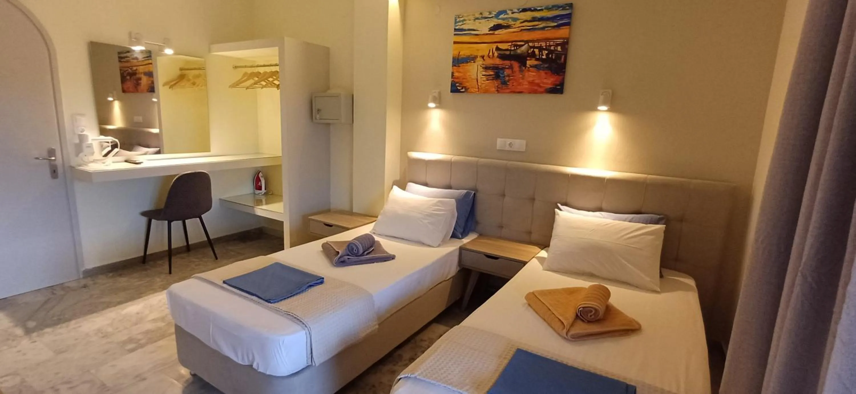 Bed in Villa Kavourakia