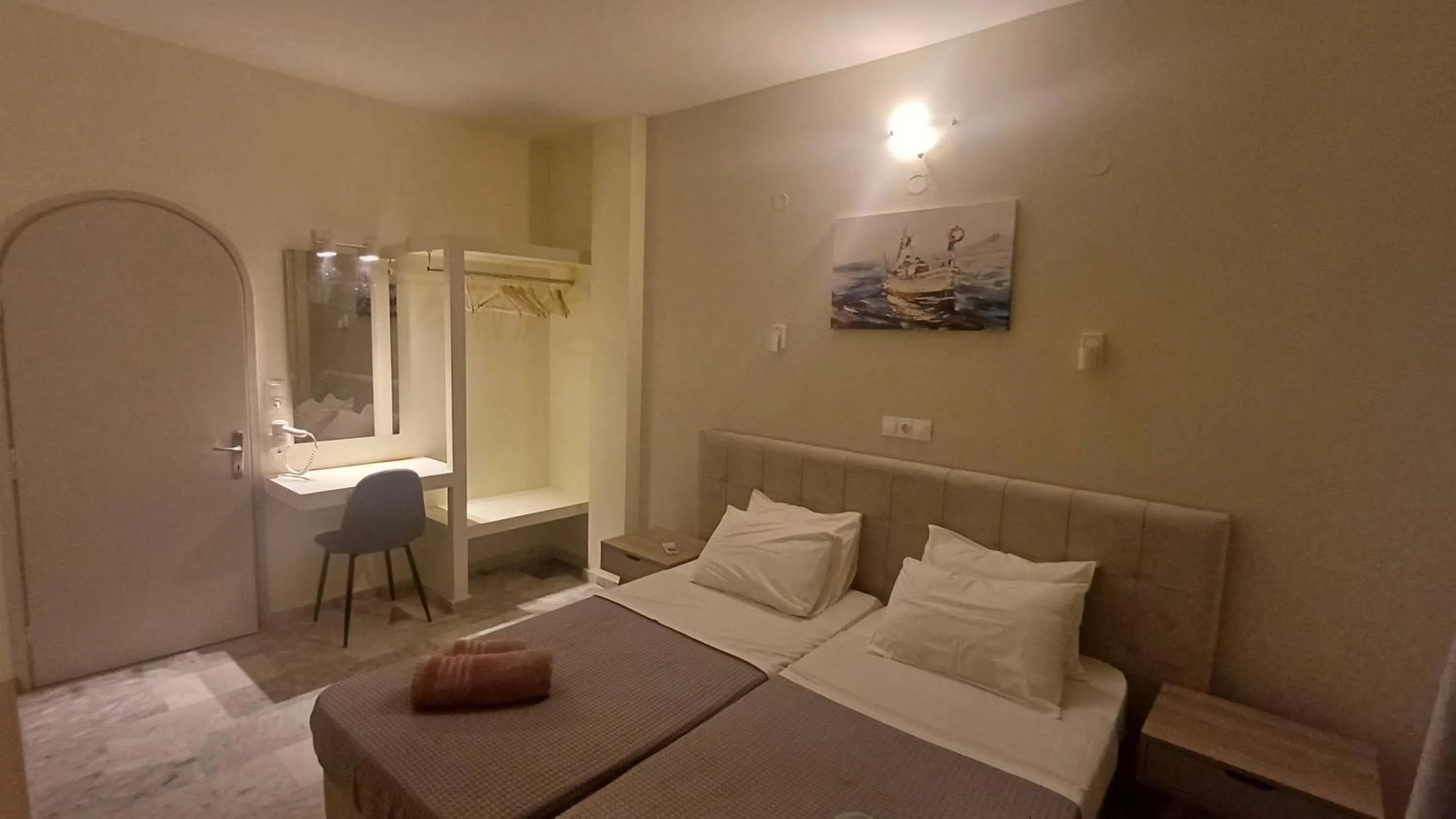 Bed in Villa Kavourakia